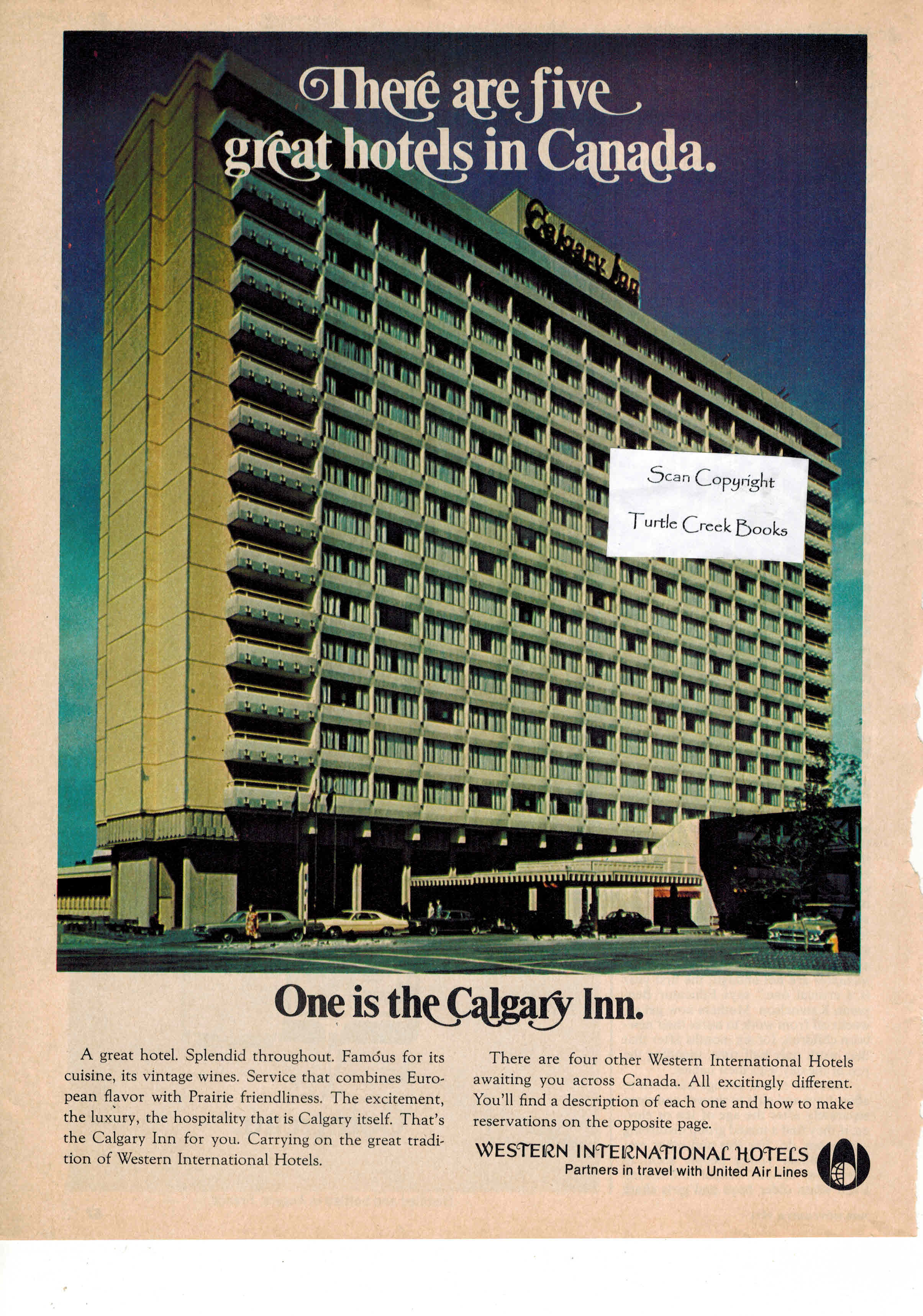 Image for Calgary Inn - Western International Hotels Ad - 1972 Vintage Advertisement