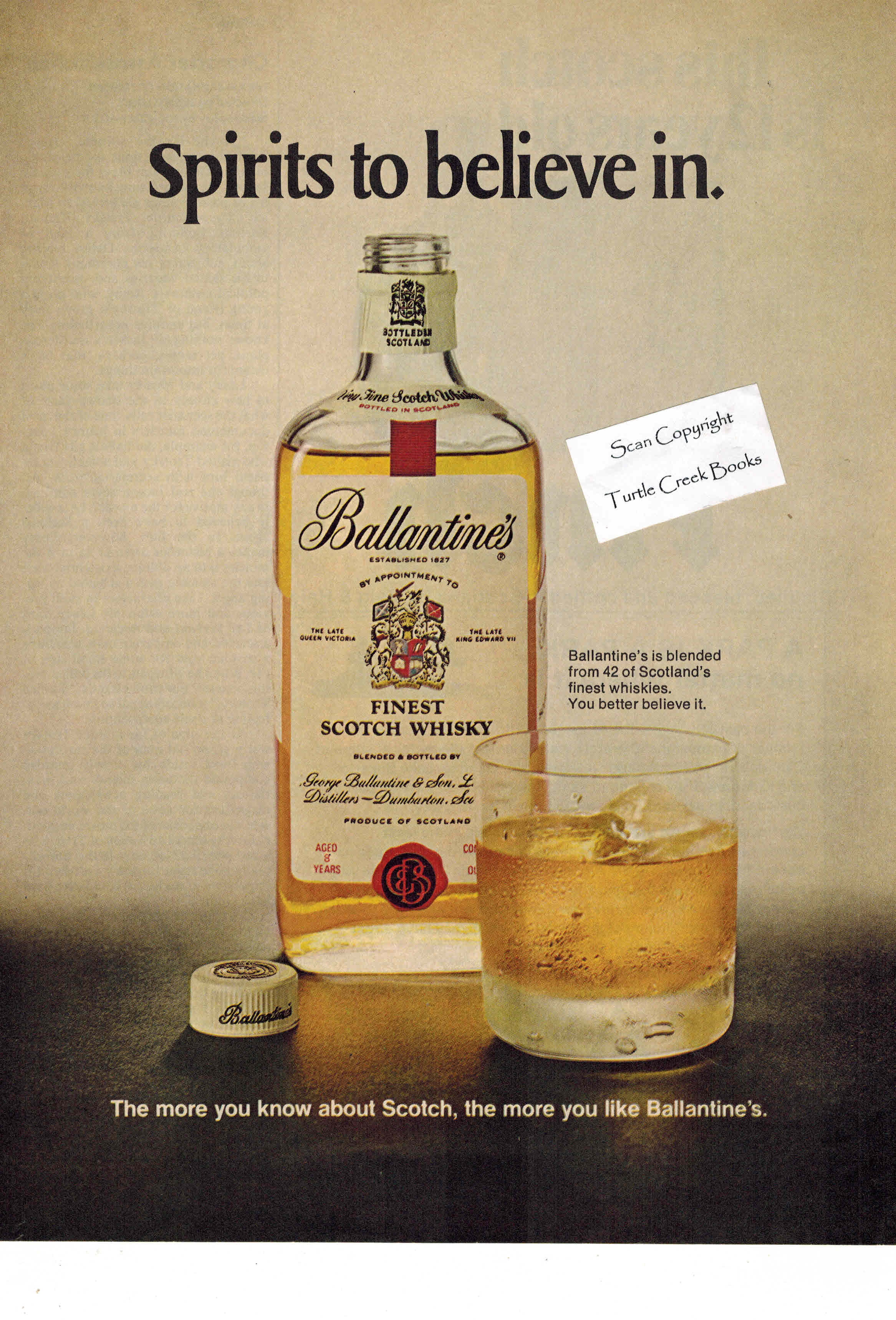 Image for Ballantine's Scotch Whiskey Ad - 1972 Vintage Advertisement
