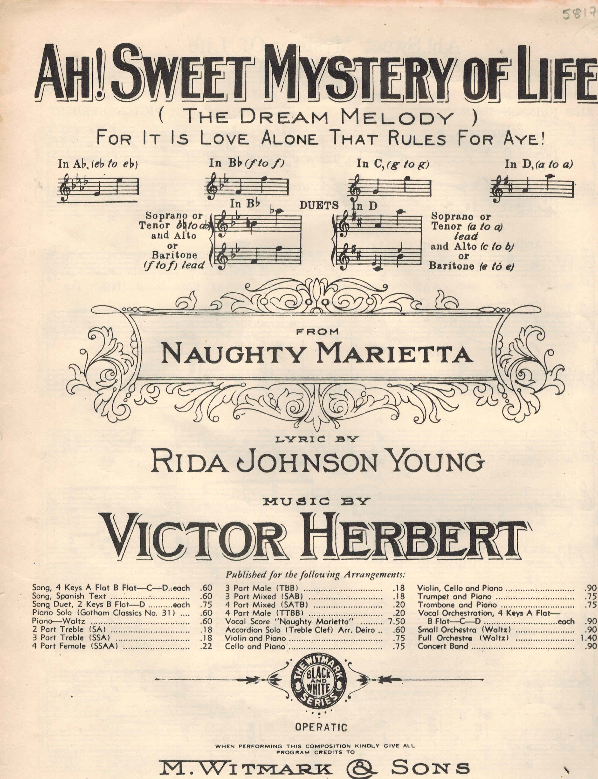 Ah Sweet Mystery of Life - The Dream Melody from Naughty