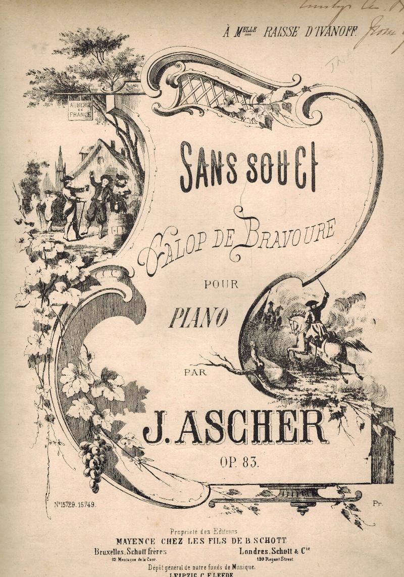 Image for Sans Souci Galop De Bravoure Op 83 - Vintage Piano Sheet Music