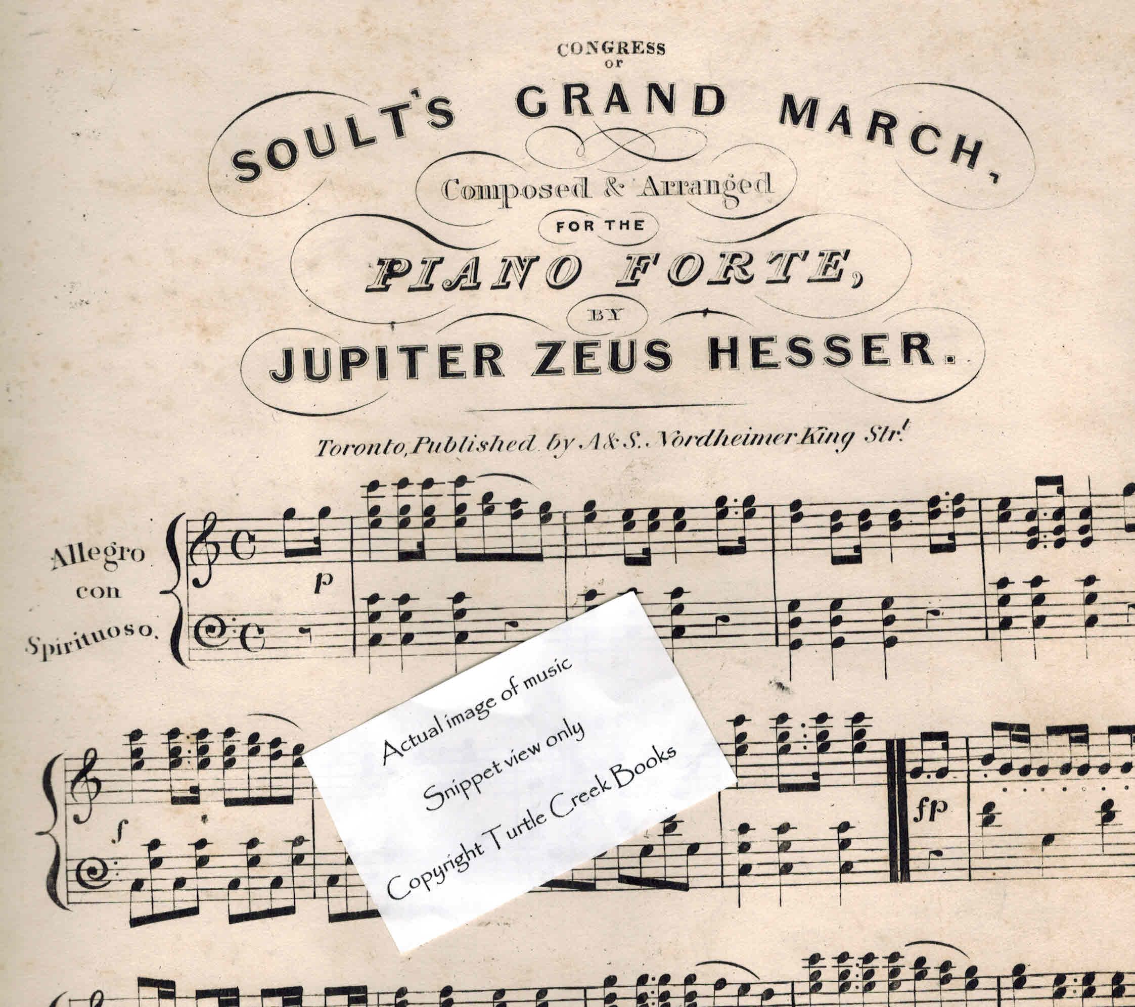 Image for Congress of Soult's Grand March - Vintage Piano Sheet Music