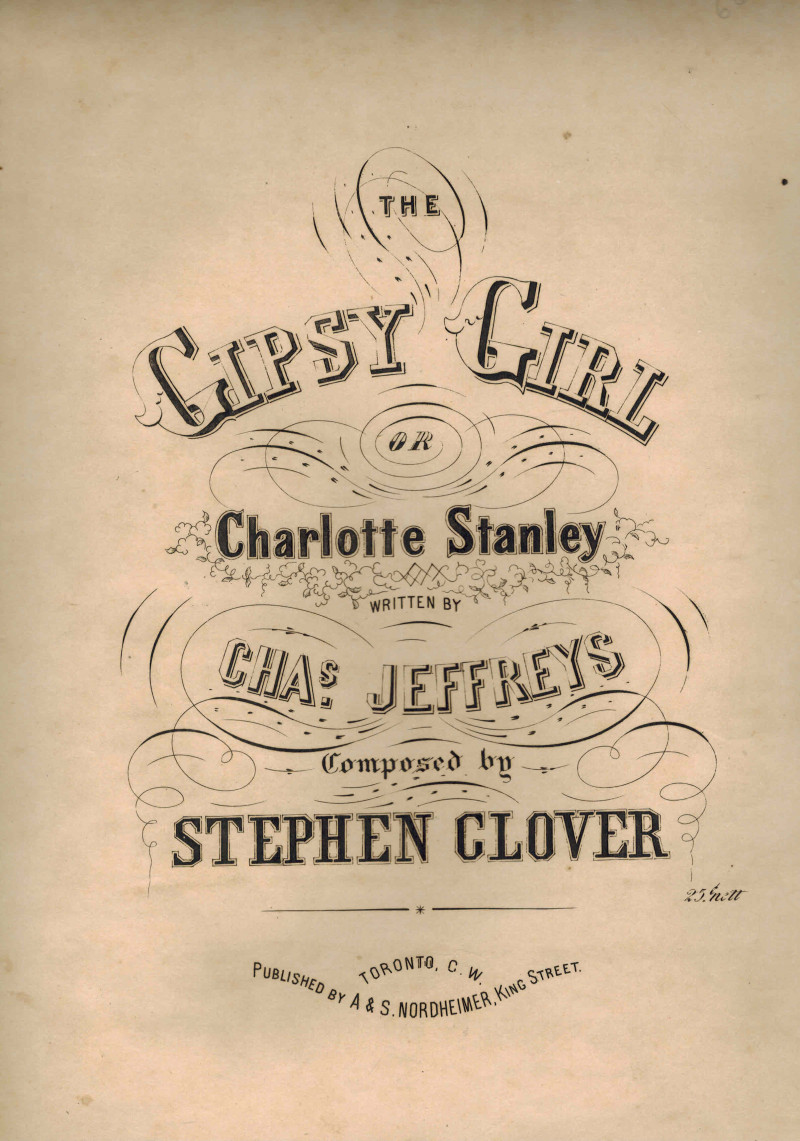 Image for The Gypsy ( Gipsy ) Girl or Charlotte Stanley - Vintage Piano Sheet Music