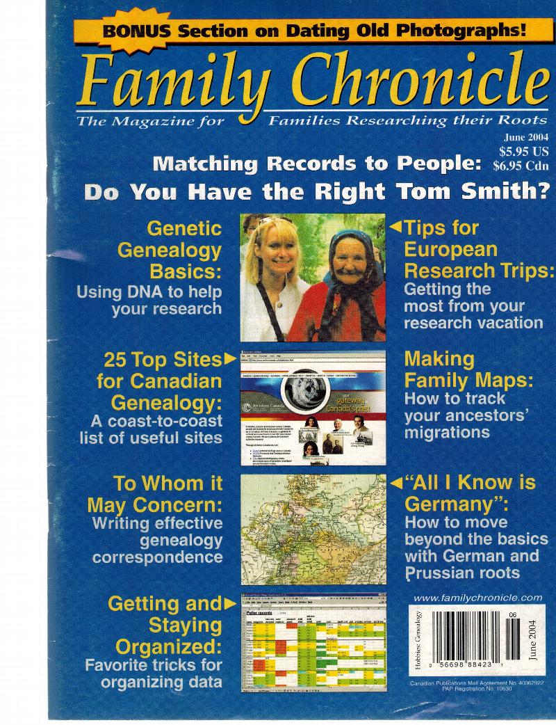 Image for Family Chronicle Magazine Volume 8 Number 5 May June 2004