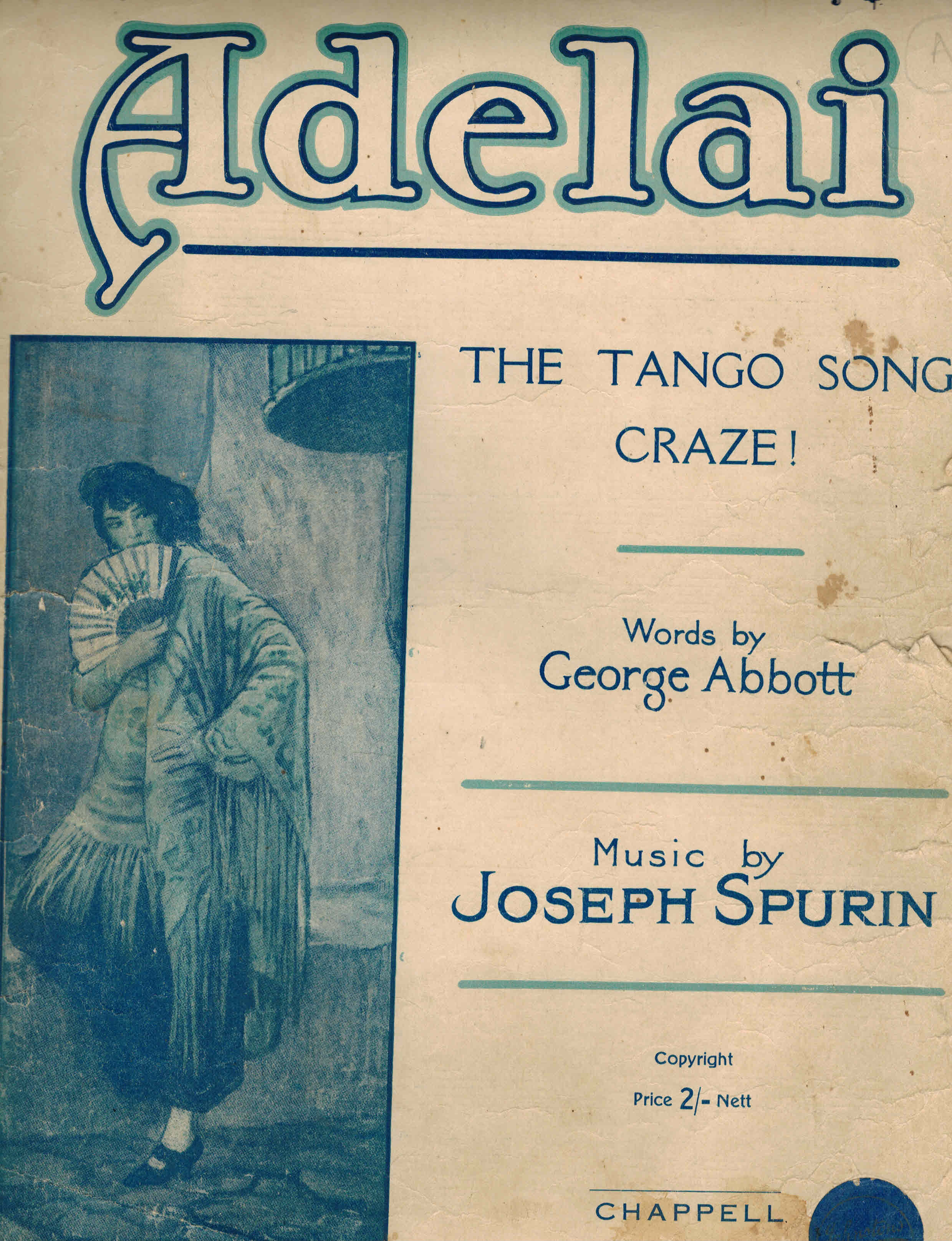 Image for Adelai the Tango Song Craze - Vintage Sheet Music