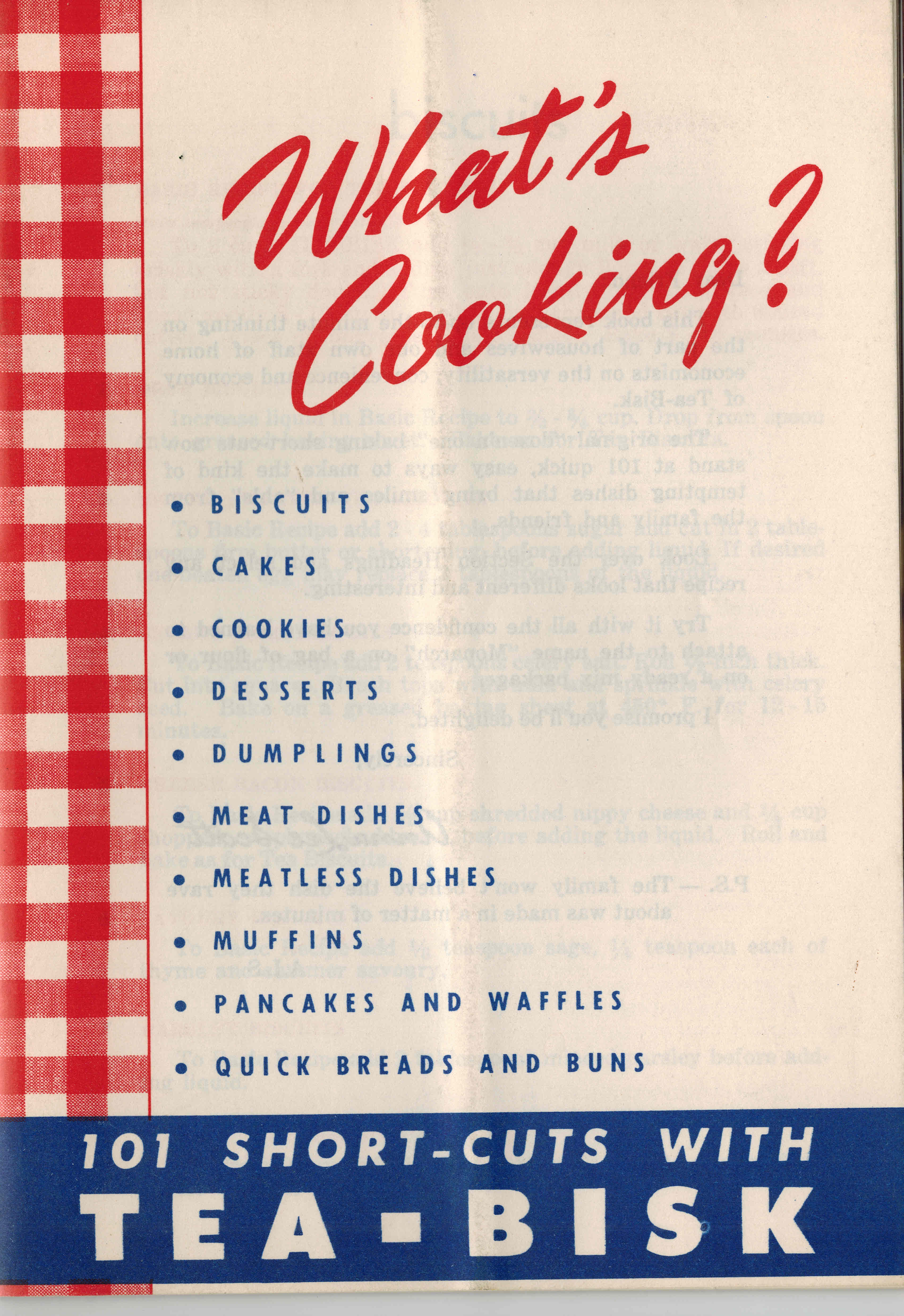 Image for What's Cooking ? 101 Short Cuts with Tea Bisk