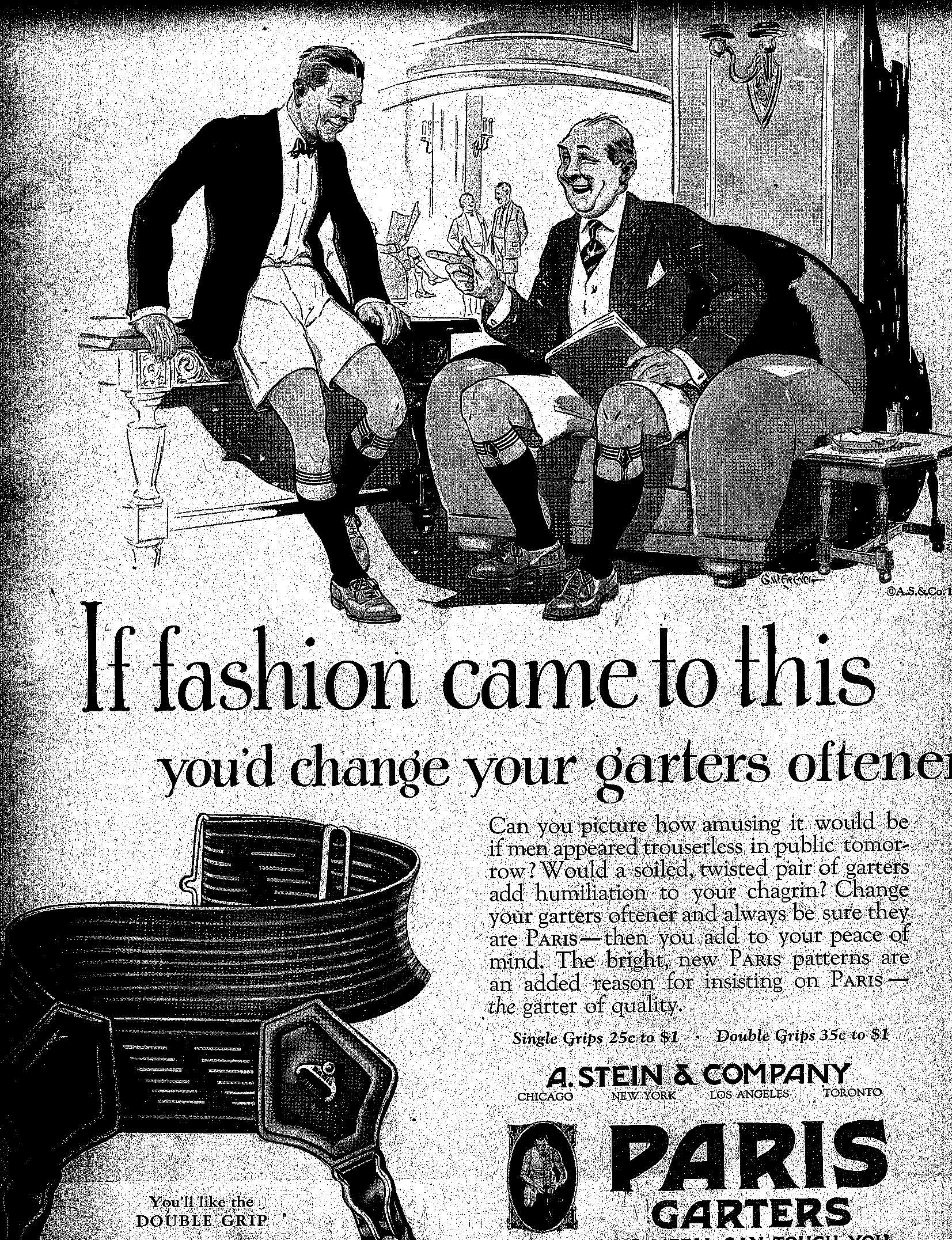 Image for ORIGINAL ADVERTISEMENT Paris Garter 1927