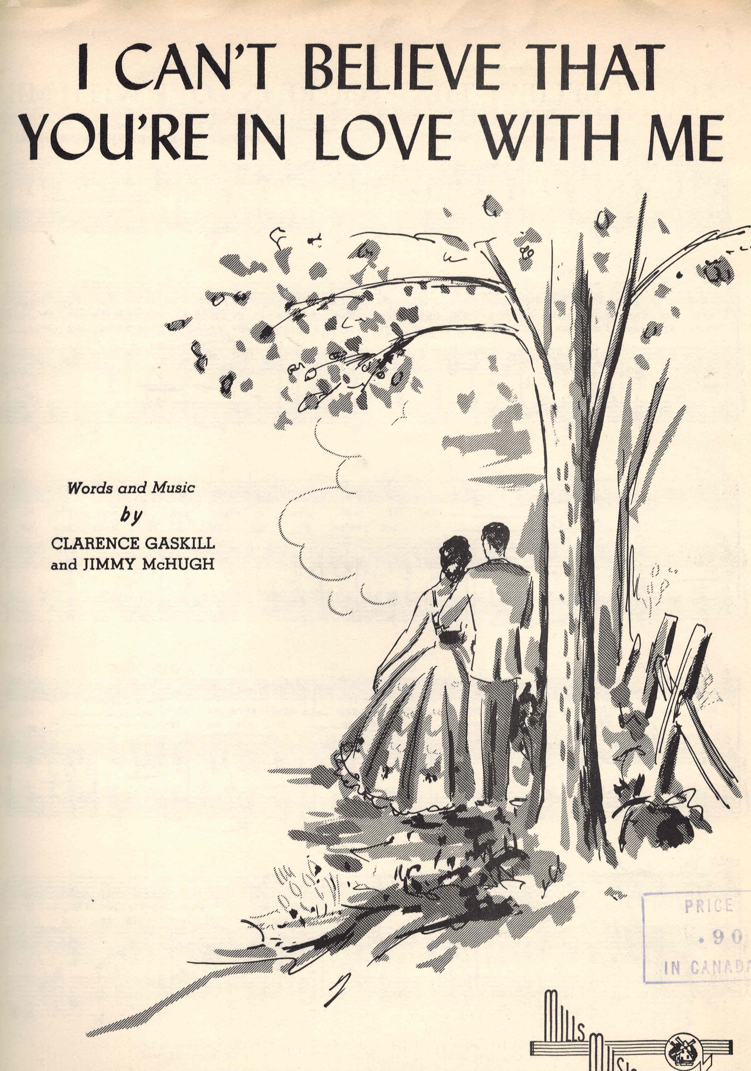 Image for i Can't Believe That You're in Love with Me  - Sheet Music