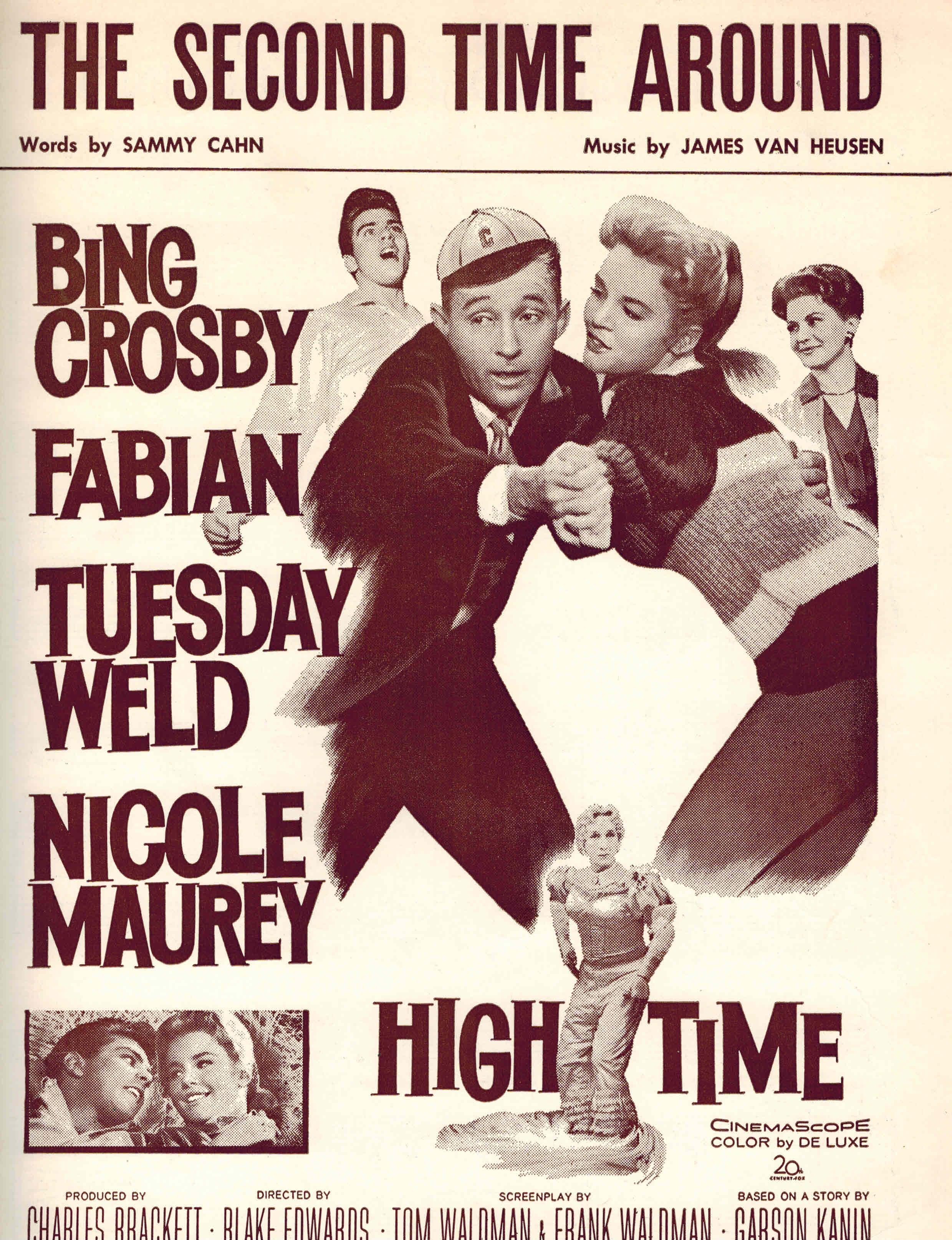 Image for Second Time Around - Sheet Music from High Time - Bing Crosby - Fabian - Tuesday Weld - Nicole Maurey Cover