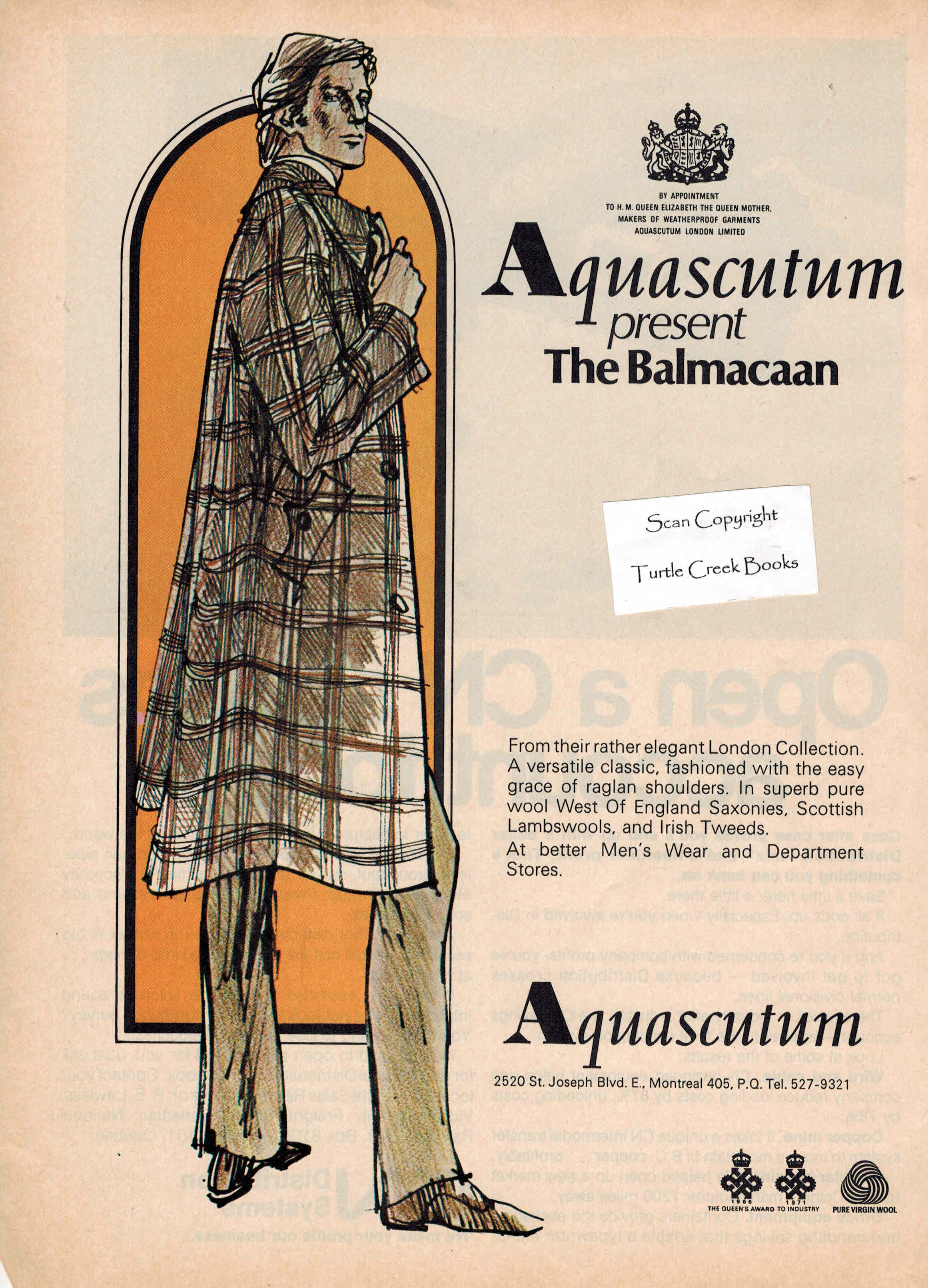 Image for Aquascutum the Balmacaan - Original Advertisement from 1972