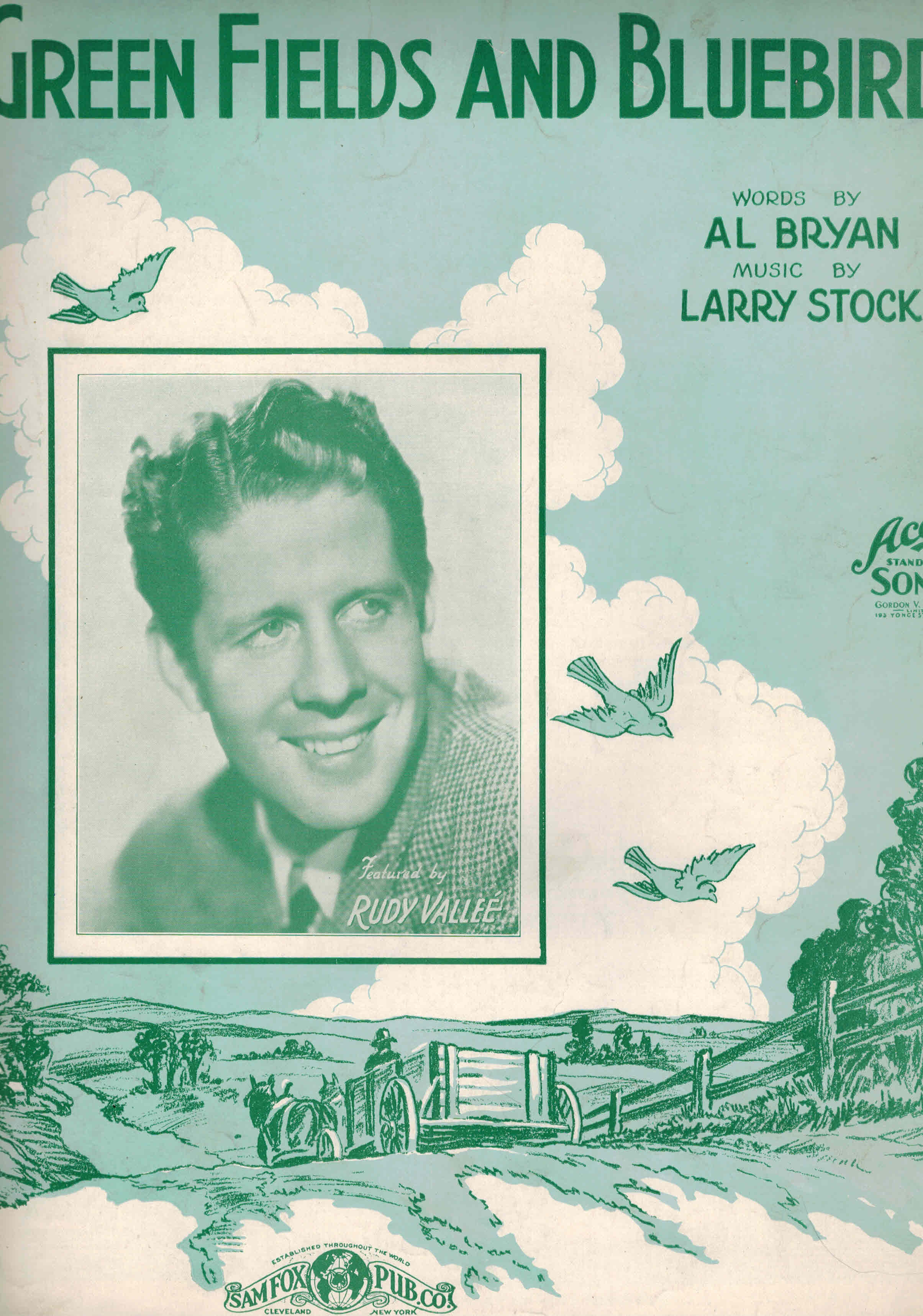 Image for Green Fields and Bluebirds - Sheet Music Rudy Vallee Cover