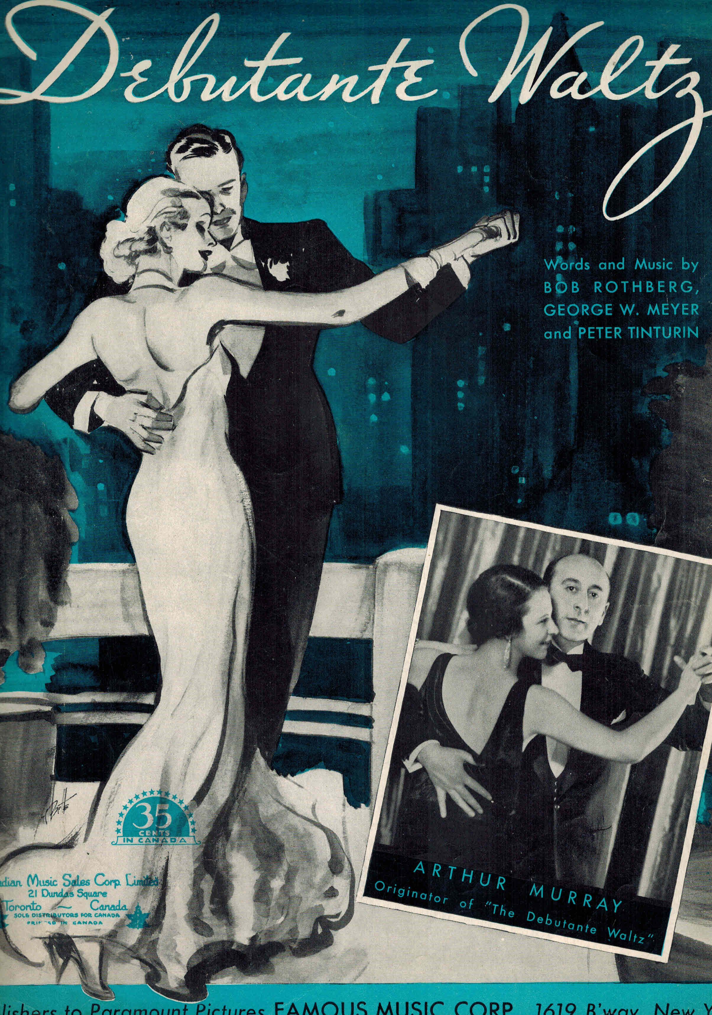Image for Debutante Waltz - Vintage Sheet Music Arthur Murray Cover