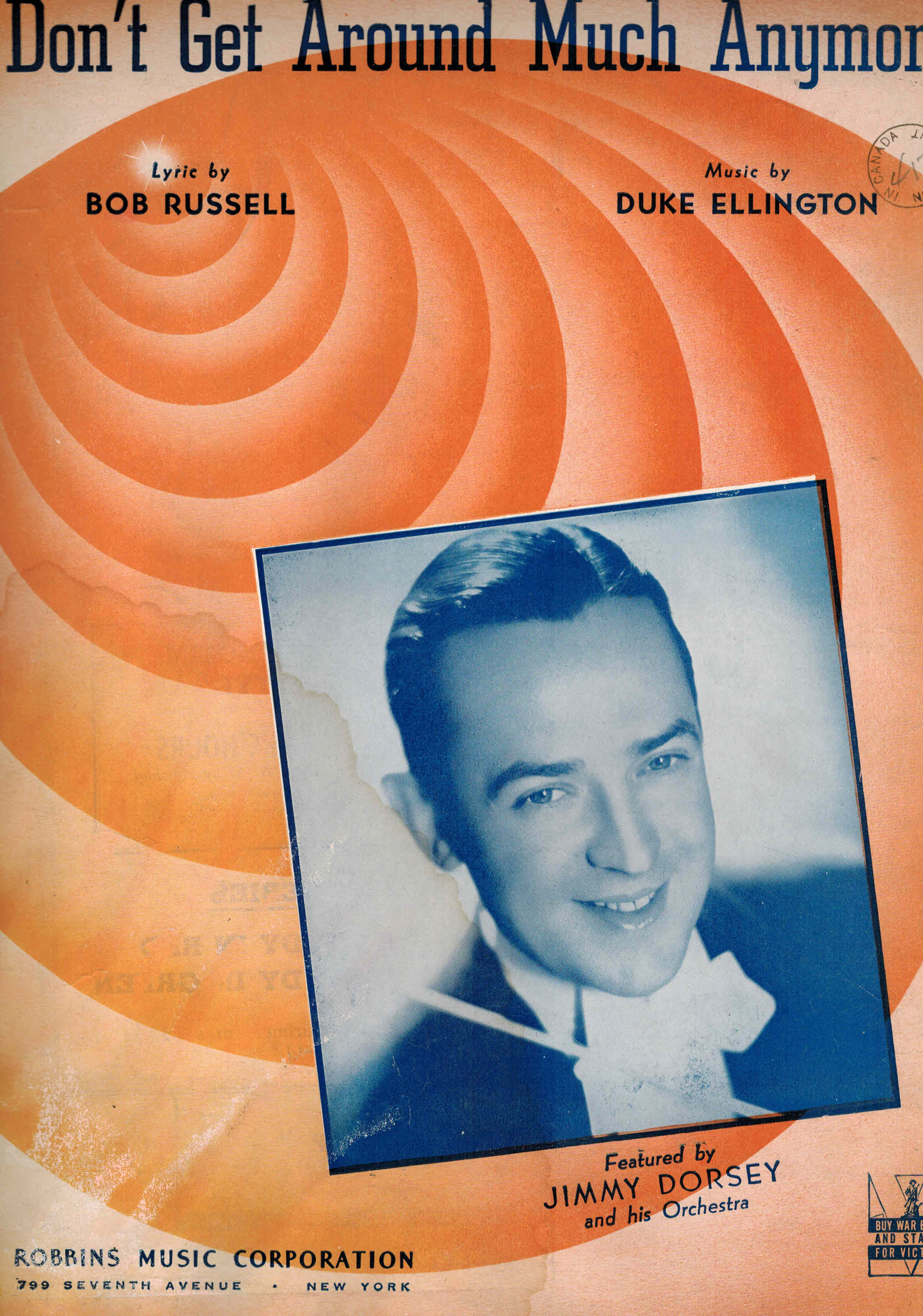 Image for Don't Get Around Much Anymore - Vintage Sheet Music Jimmy Dorsey Cover