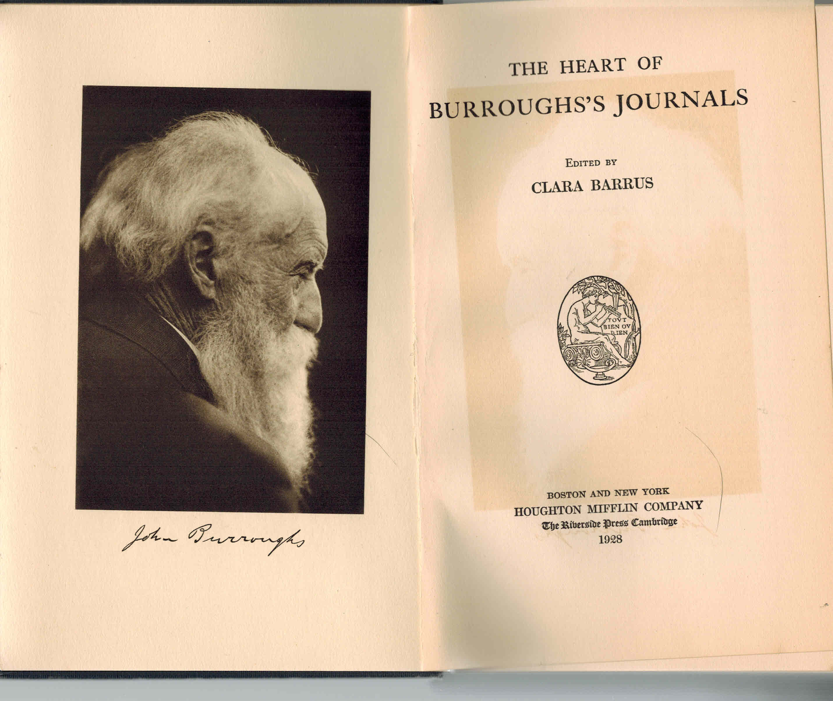 Image for The Heart of Burrough's Journals