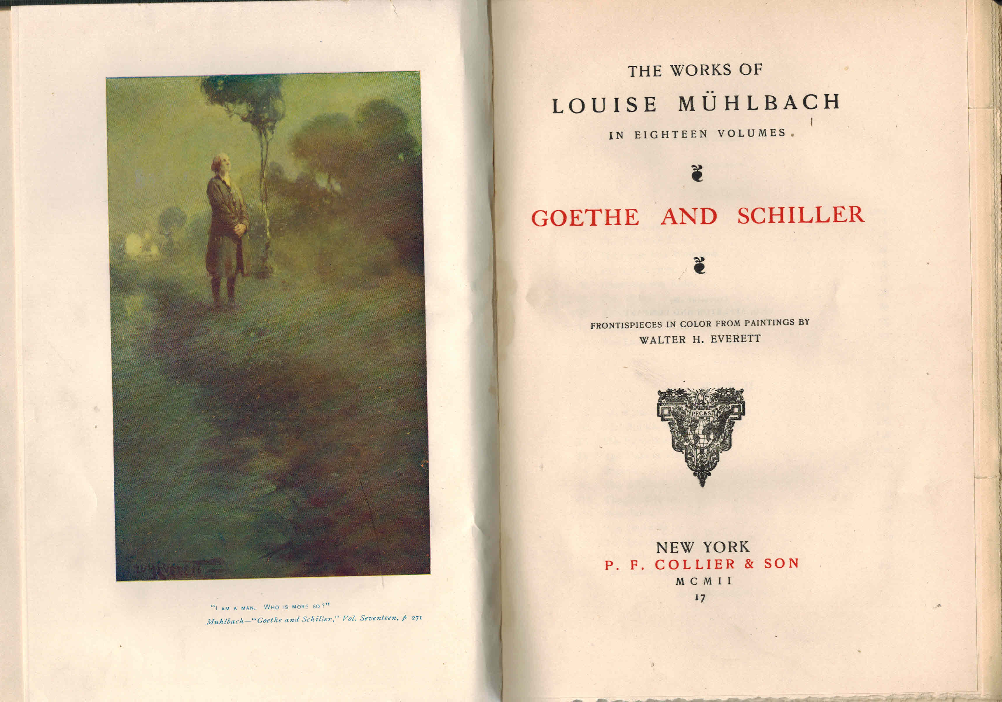 Image for Goethe and Schiller : The Works of Louise Muhlbach in Eighteen Volumes