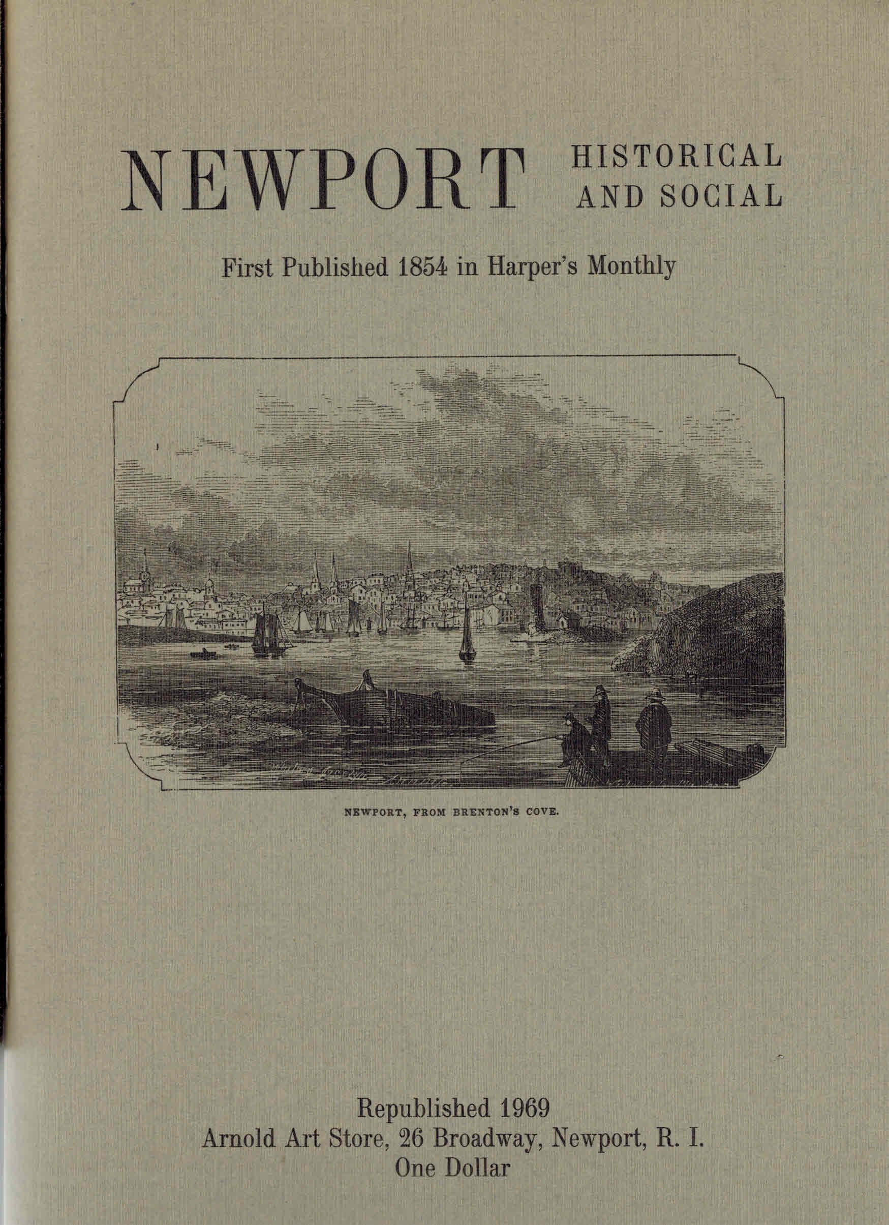 Image for Newport Historical and Social - Harper's Magazine 1854 Extract