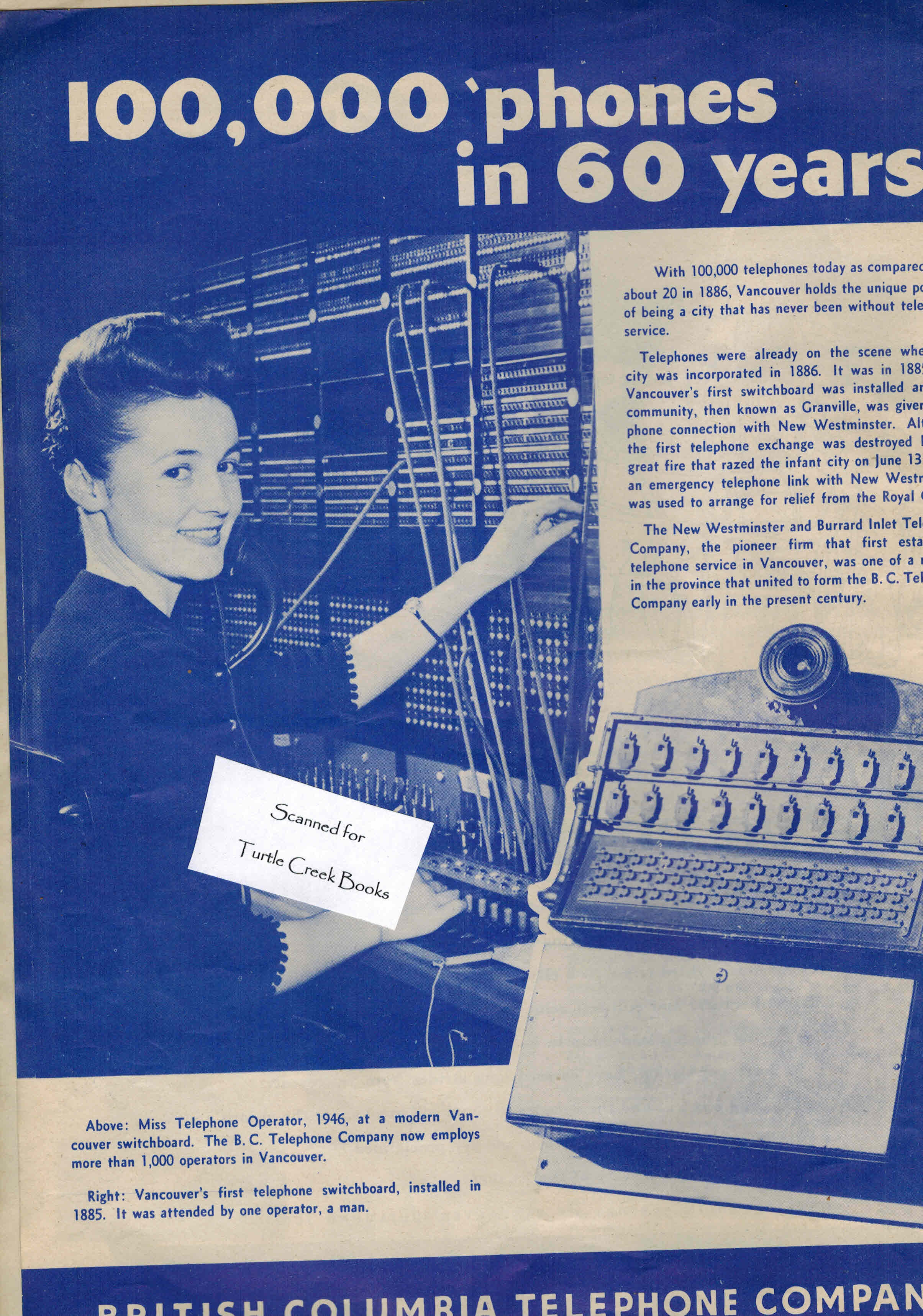 Image for British Columbia Telephone Company Original Advertisement from 1946
