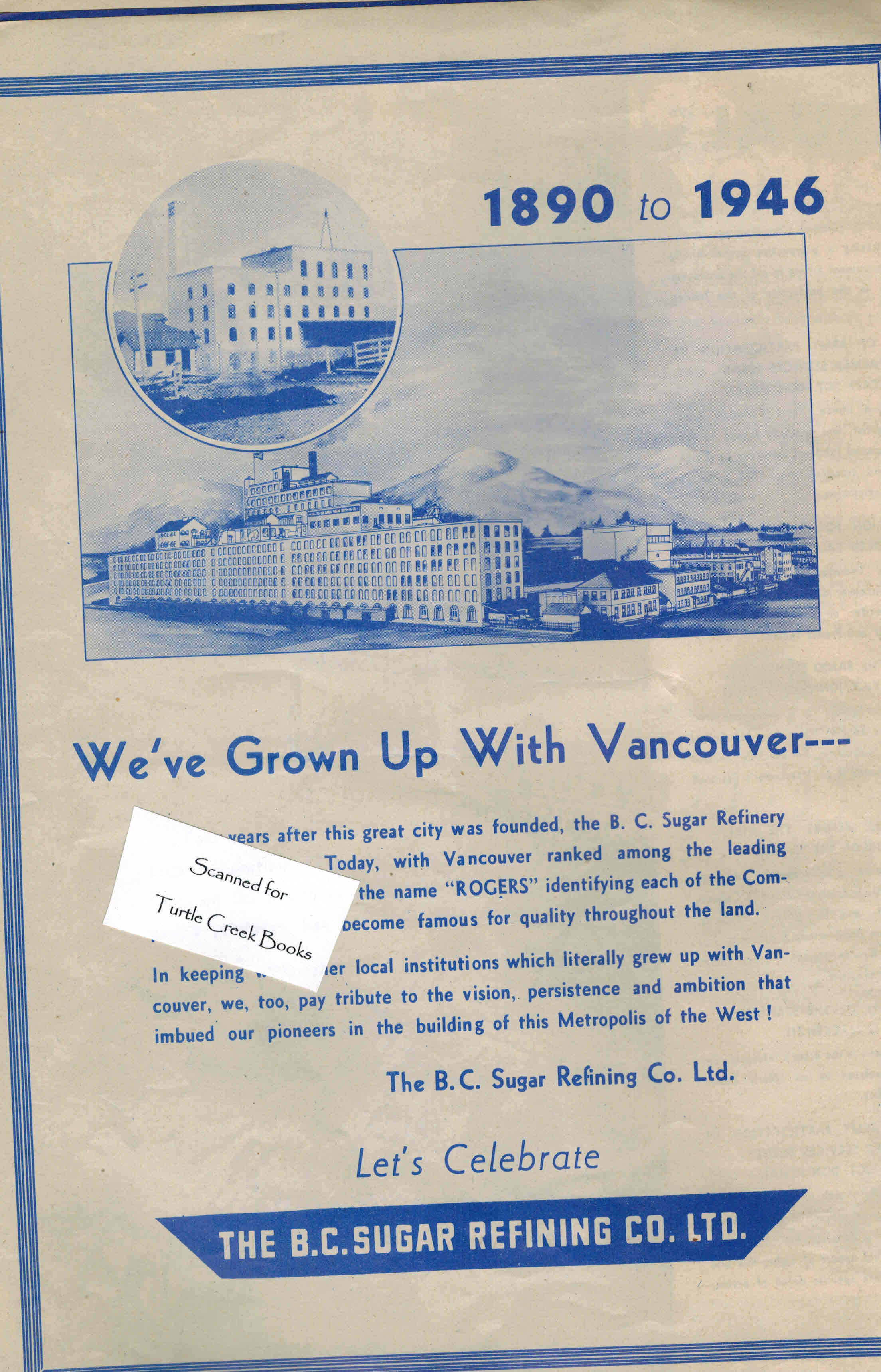 Image for B.C. Sugar Refining Co. Original Advertisement from 1946