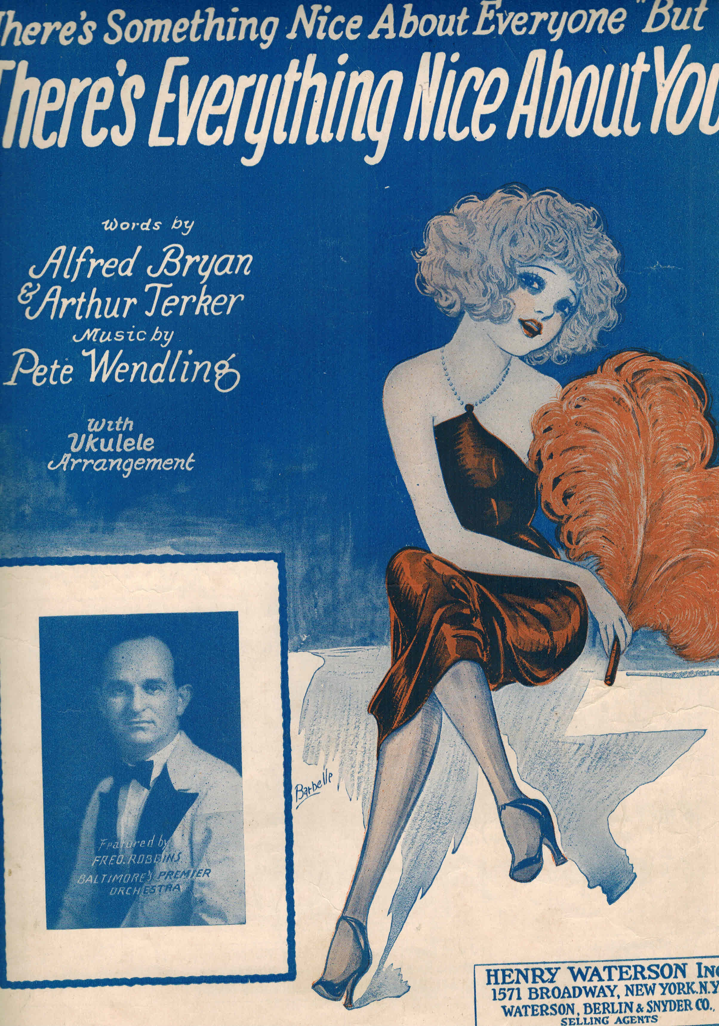 Image for There's Something Nice About Everyone But There's Everything Nice About You - Vintage Sheet Music Fred Robbins Cover