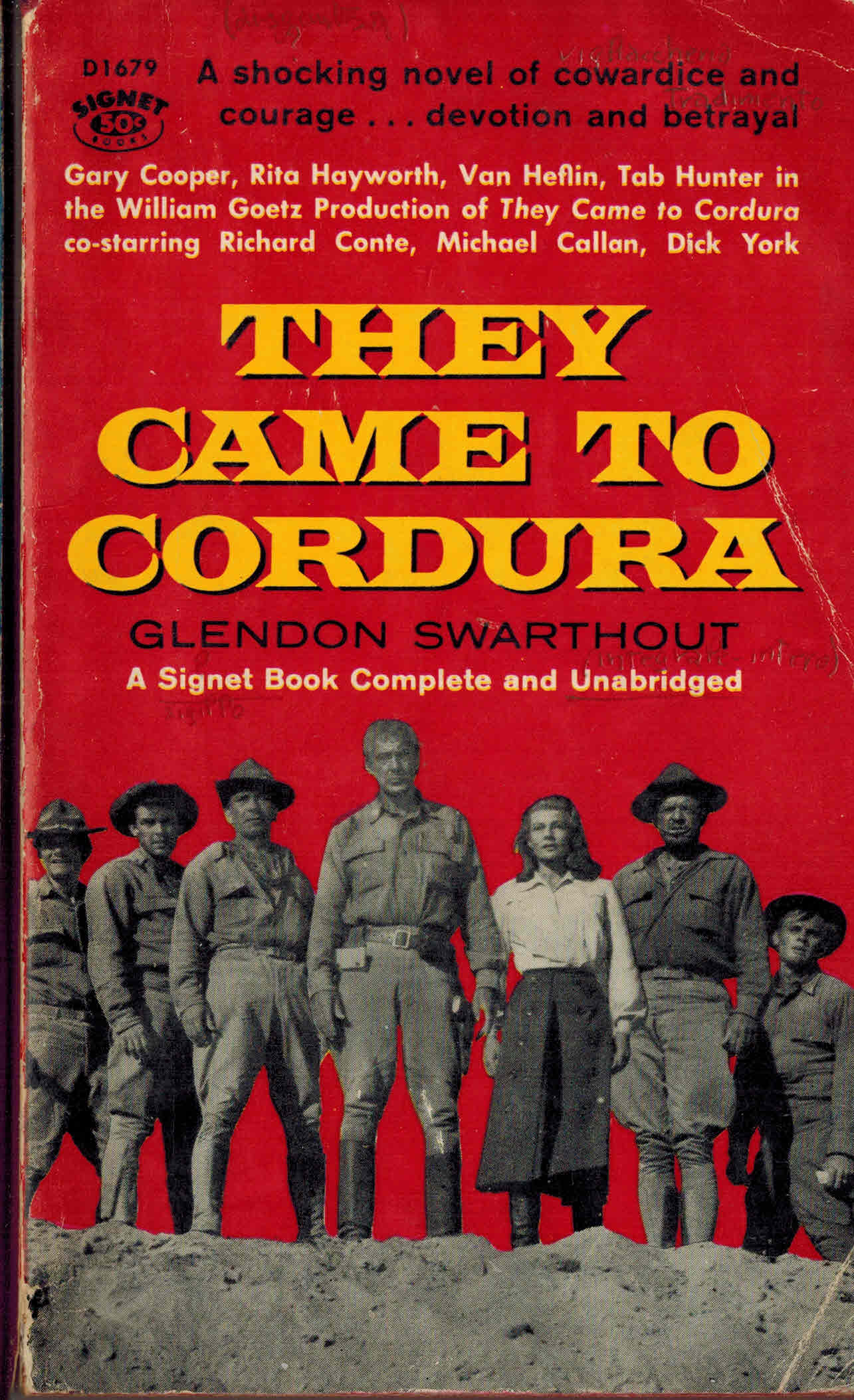 Image for They Came to Cordura - Gary Cooper - Rita Hayworth Cover
