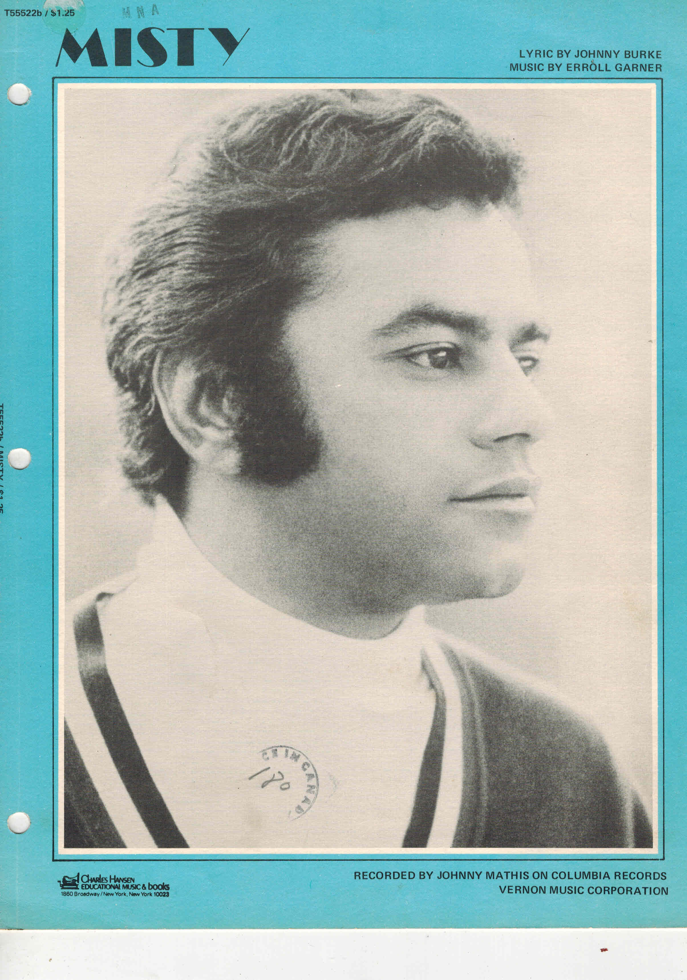 Image for Misty - Johnny Mathis Sheet Music