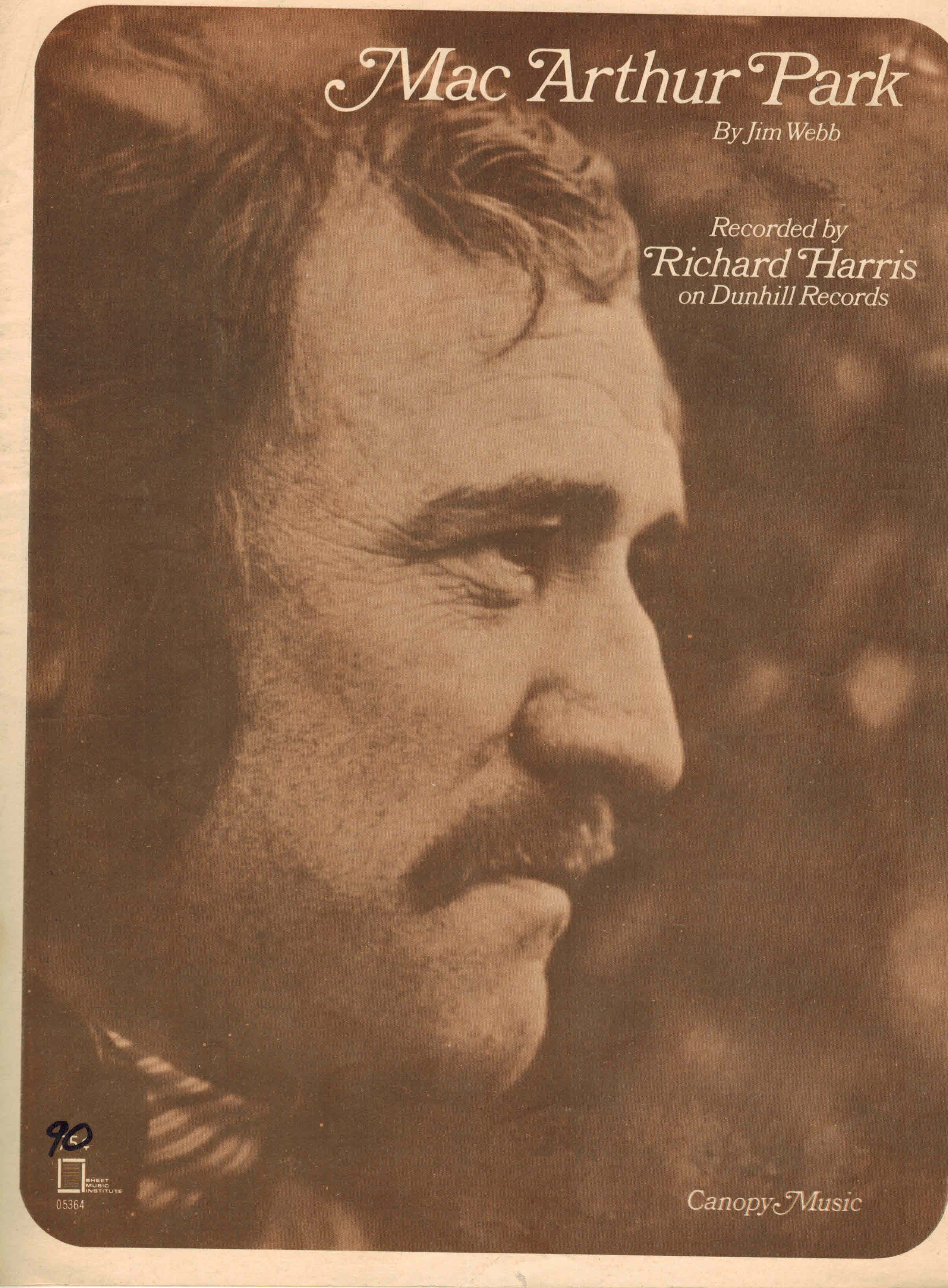 Image for Mac Arthur ( Macarthur ) Park - Sheet Music - Richard Harris Cover