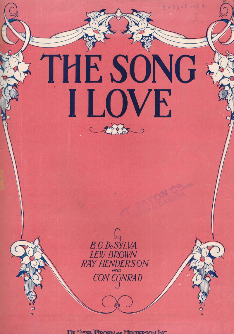 Image for The Song I love - Vintage Sheet Music