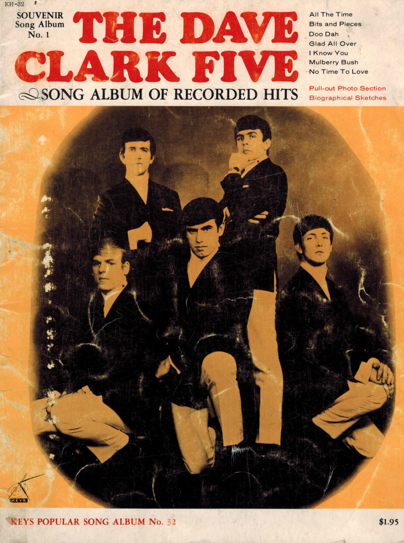 Image for Dave Clark Five Song Album of Recorded Hits Souvenir Album no. 1 - All the Time - Bits and Pieces - Doo Dah - Glad All Over - I Know You - Mulberry Bush - No time to Love