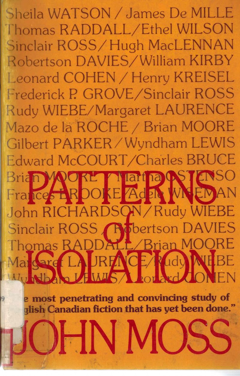 Image for Patterns of isolation in English Canadian Fiction