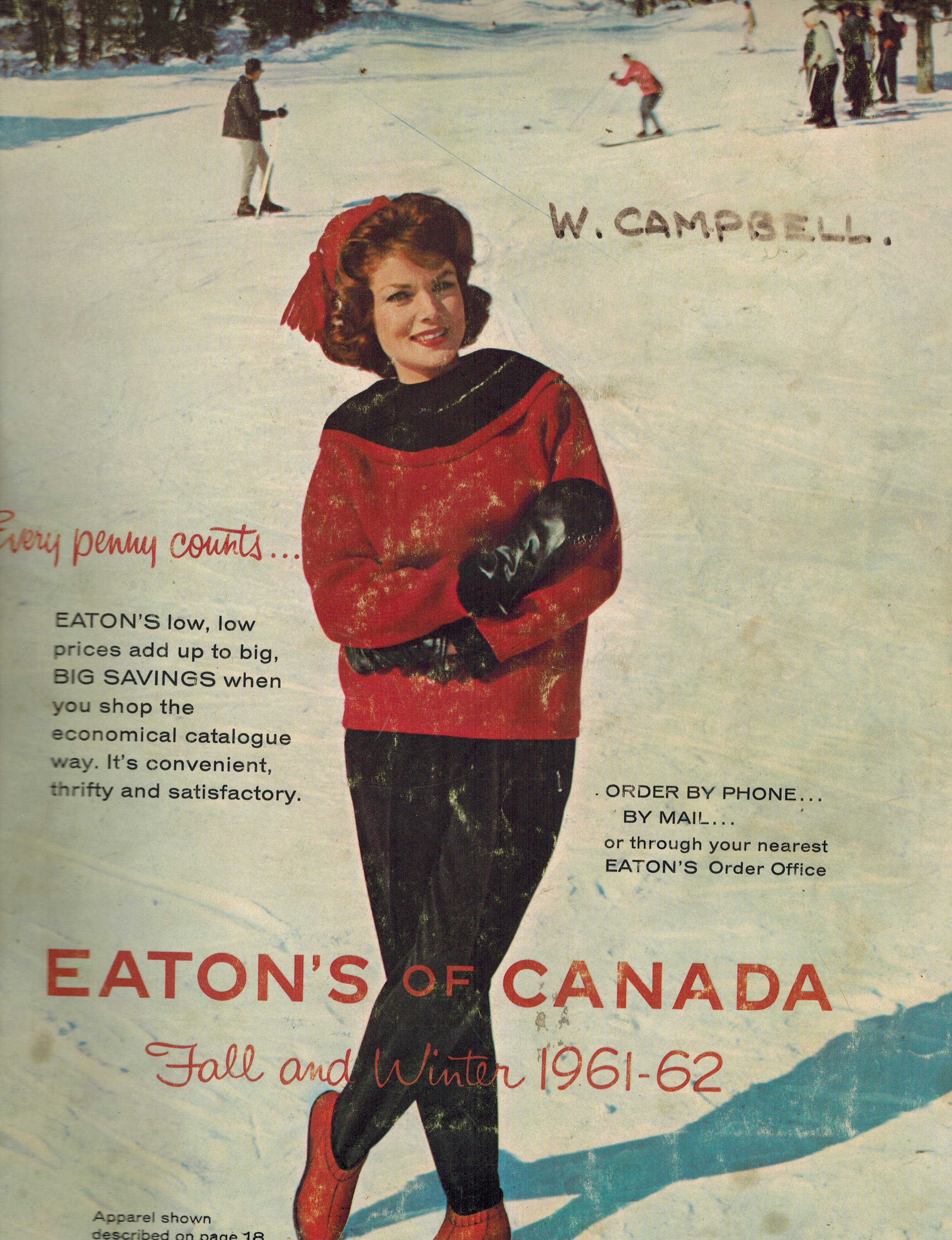 カナダ✨Eaton's百貨店✨1913-14年カタログ表紙✨複製絵葉書✨廃番品 667h3892.jpg
