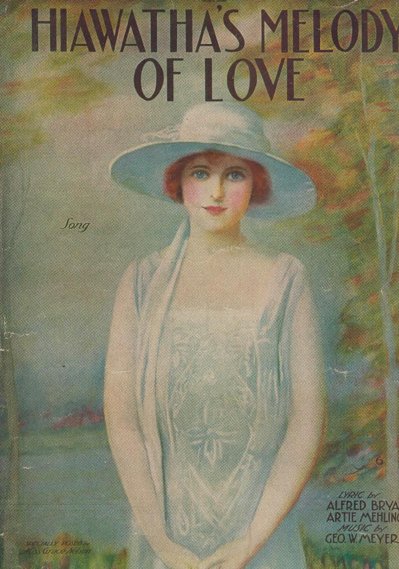 Image for Hiawatha's Melody of Love Song - Vintage Sheet Music -  Grace Nelson Cover