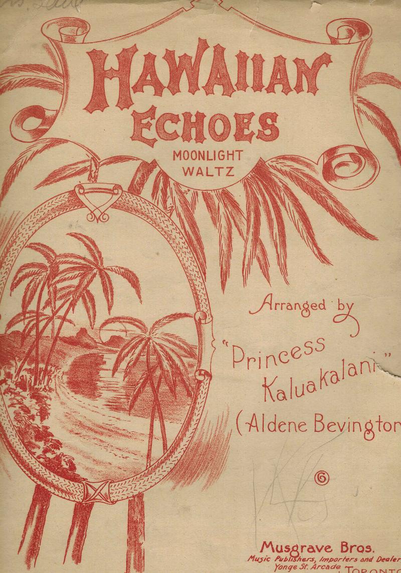 Image for Hawaiian Echoes - Moonlight Waltz Vintage Sheet Music