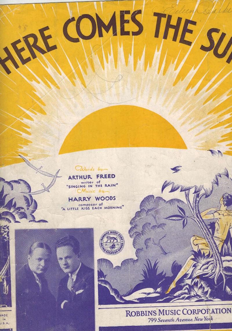 Image for Here Comes the Sun - Sheet Music with ed and Morton Beck Cover