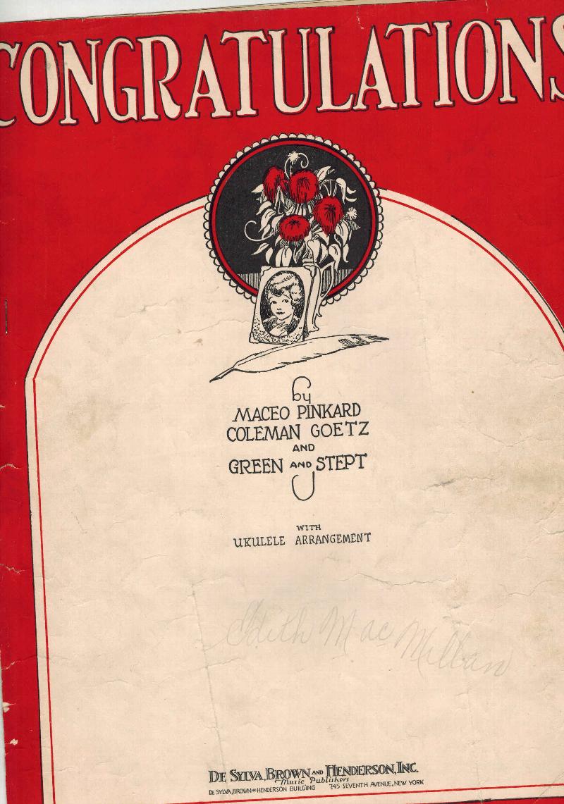 Image for Congratulations Ballad Fox Trot - Vintage Sheet Music