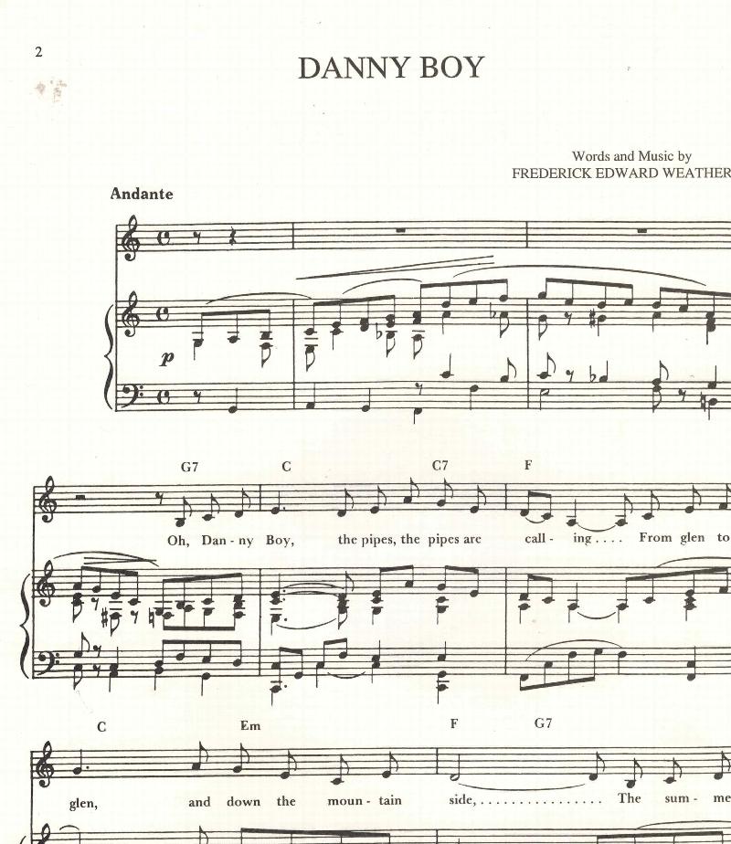 Image for Danny Boy - Deluxe Original Sheet Music Edition - Based on Londonderry Air