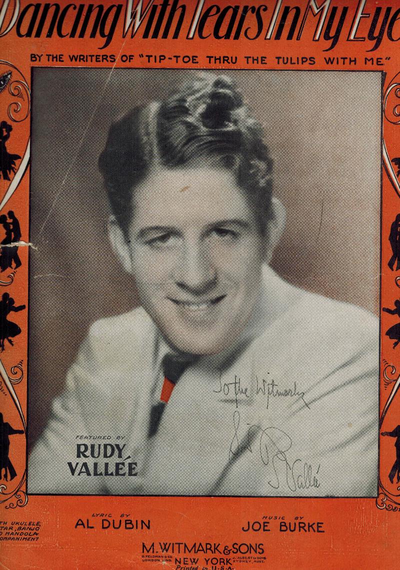 Image for Dancing with Tears in My Eyes - Rudy Vallee Cover, - Vintage Sheet Music