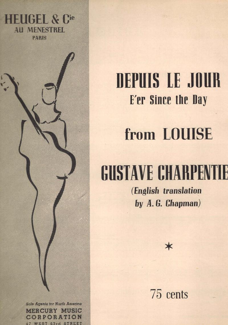Image for Depuis Le Jour - E'Er Since the Day - from Louise - Vintage Sheet Music