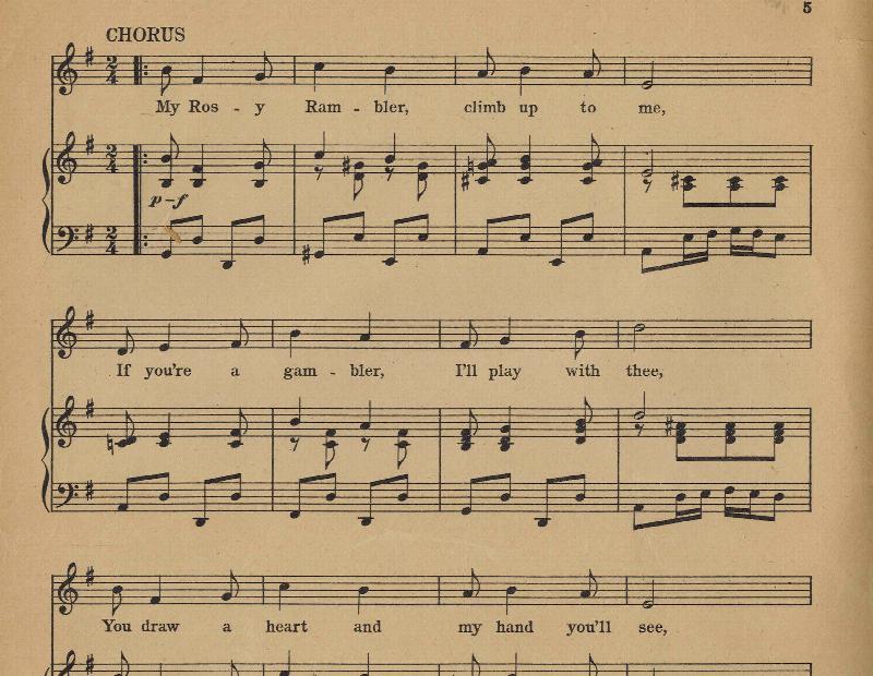 Image for My Rosy Rambler - Professional Copy Vintage Sheet Music