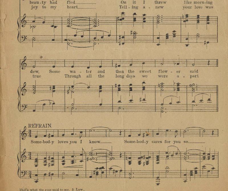 Image for That's What the Rose Said to Me - Professional Copy Vintage Sheet Music - TTBB Choral Part included