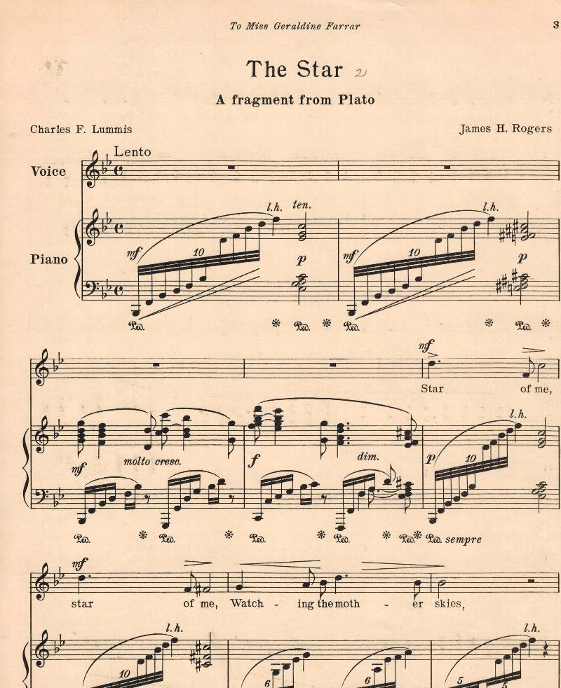 Image for The Star - a Fragment from Plato - Song for Low Voice in B Flat