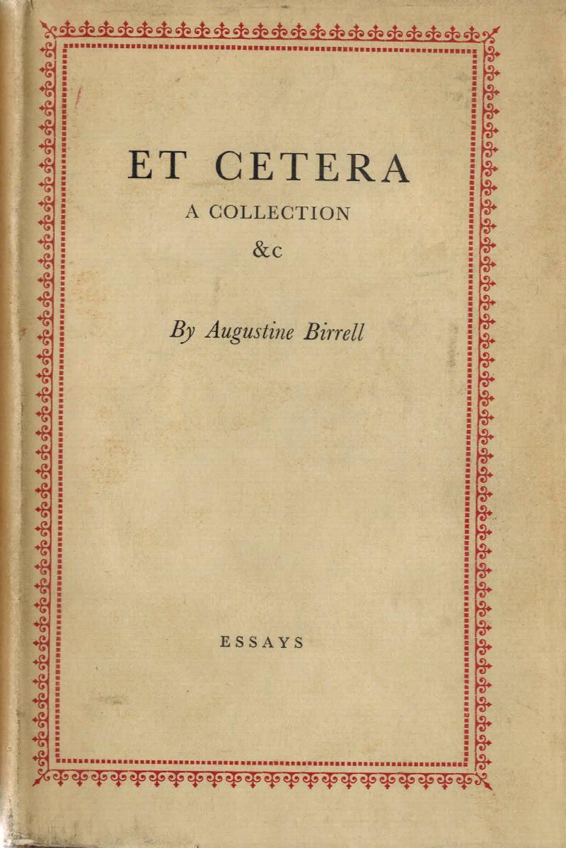 Image for Et Cetera Collection - Essays