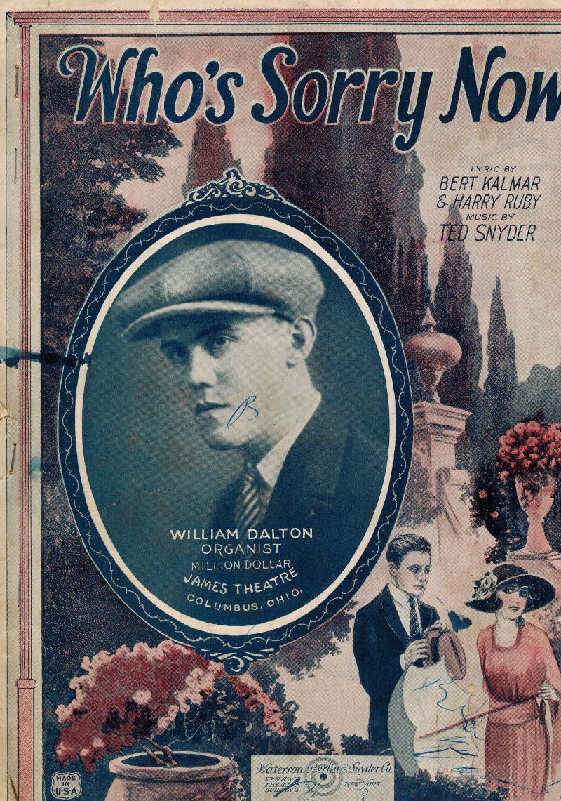 Image for Who's Sorry Now : Vintage sheet Music -  William Dalton Cover