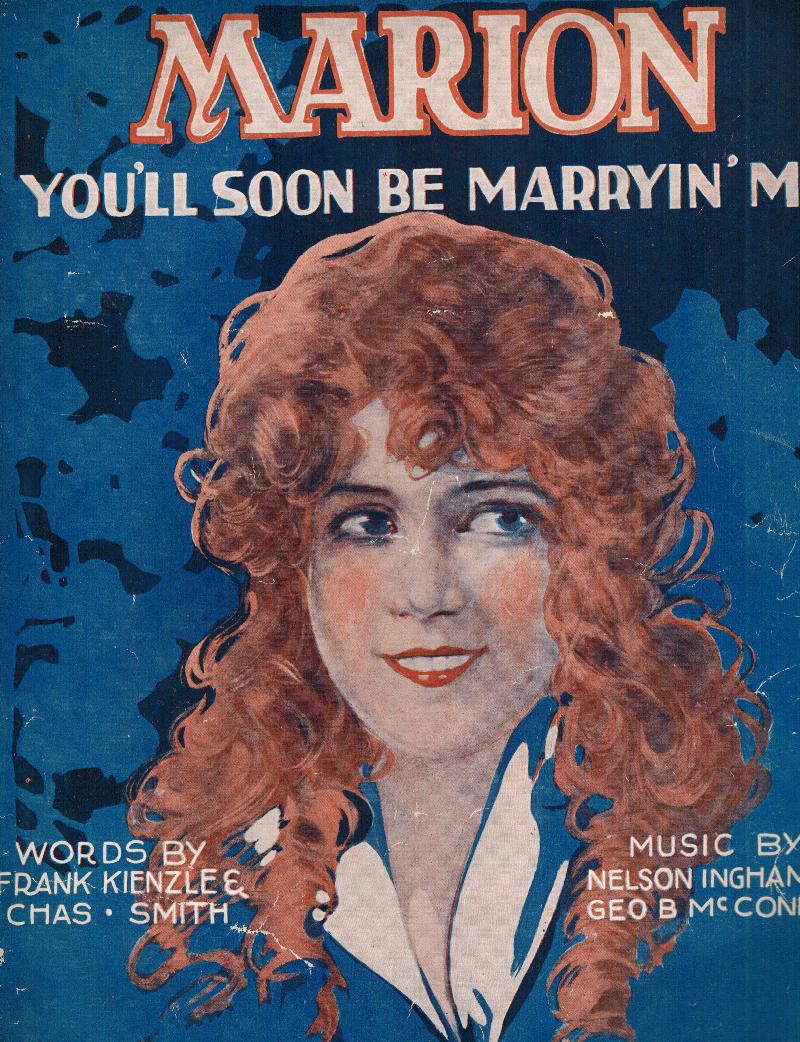 Image for Marion You'll Soon be Marryin' ( Marrying ) Me - Vintage Sheet Music