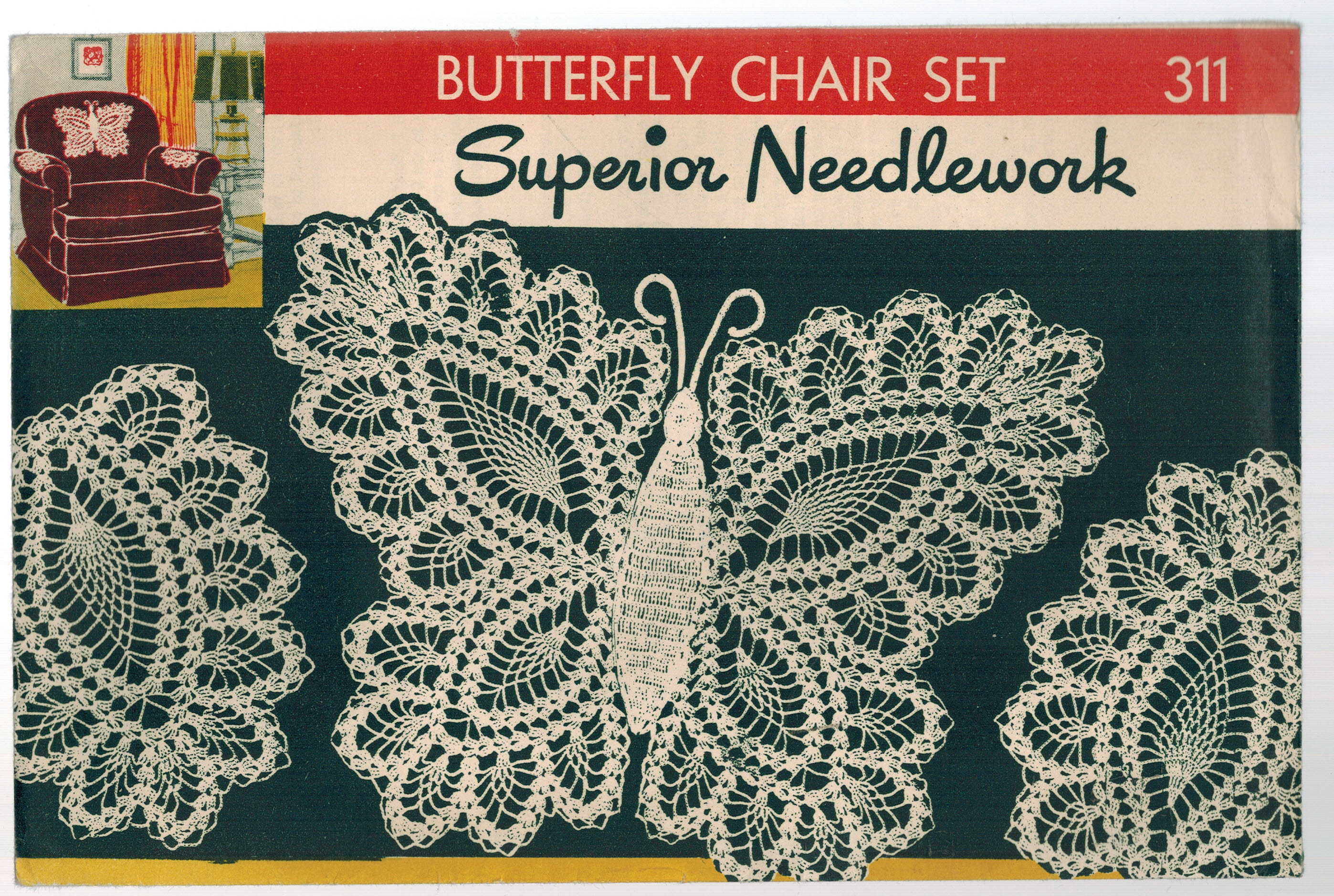 Superior Needlework Butterfly Chair Set No. 311