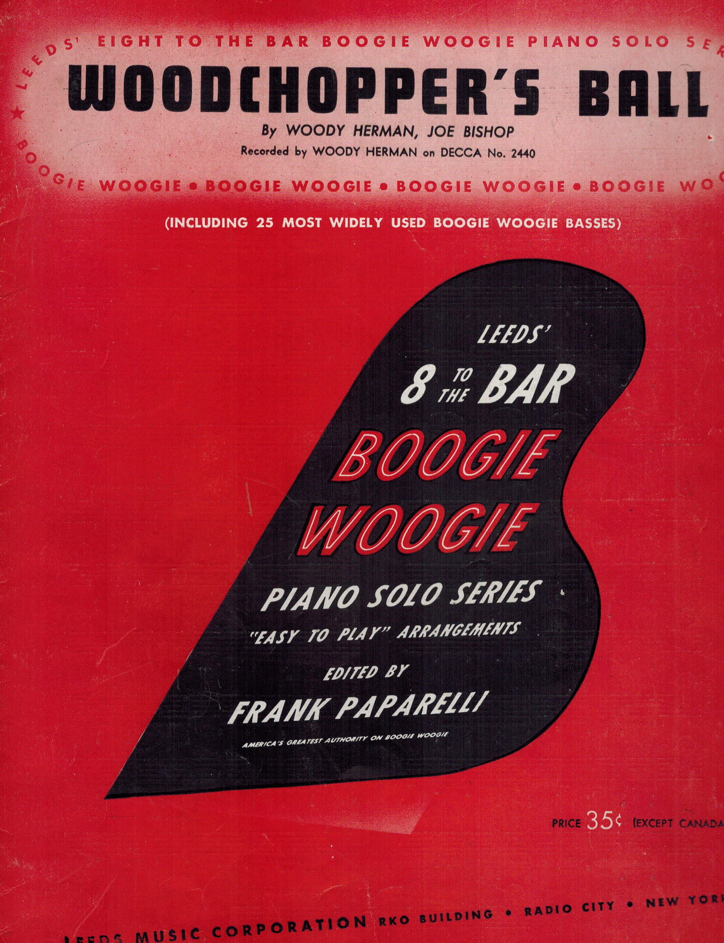 Woodchopper's Ball - 8 to the Bar Boogie Woogie Series - Vintage Sheet Music