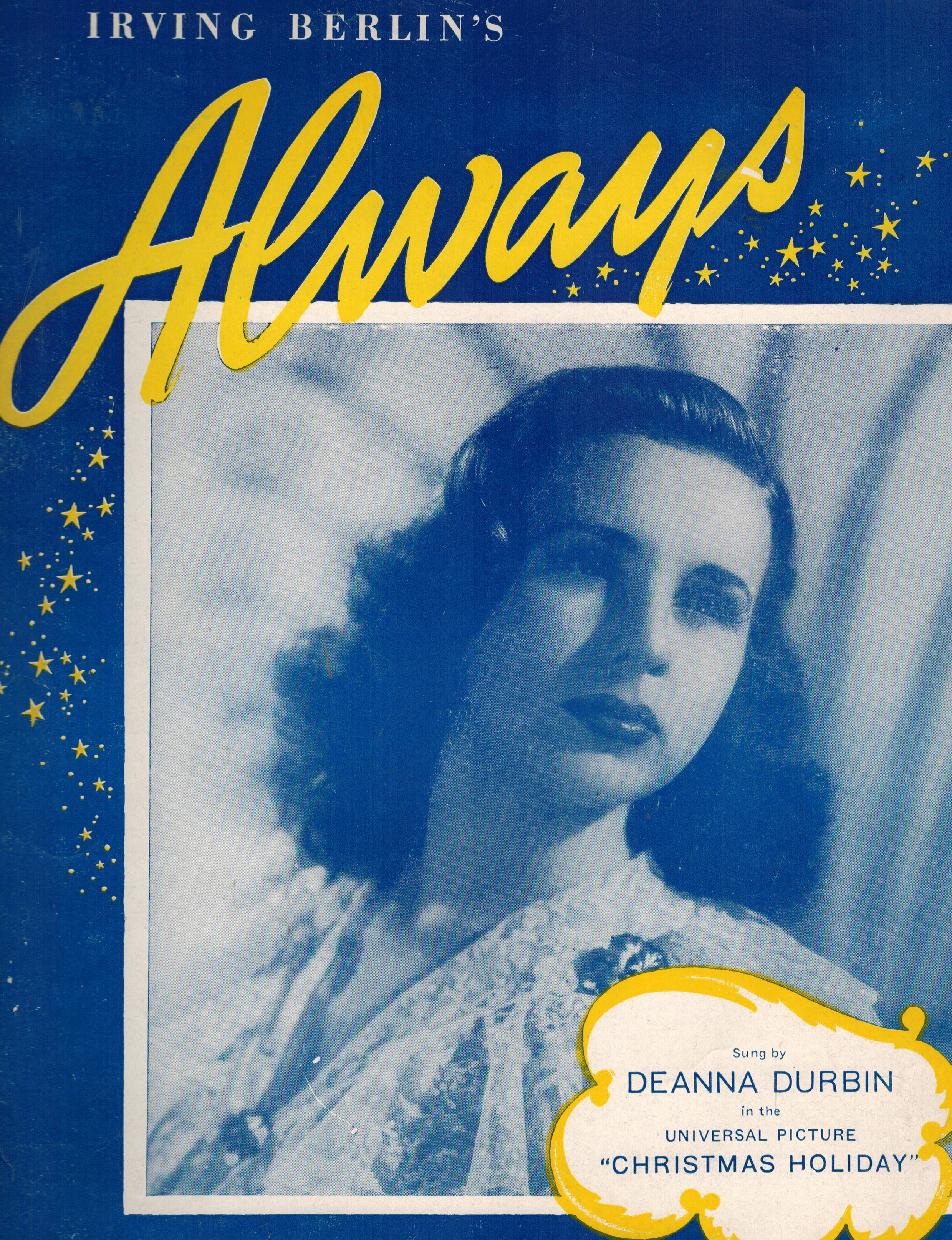 Irving Berlin's Always - Vintage Sheet Music - Deanna Durbin Cover