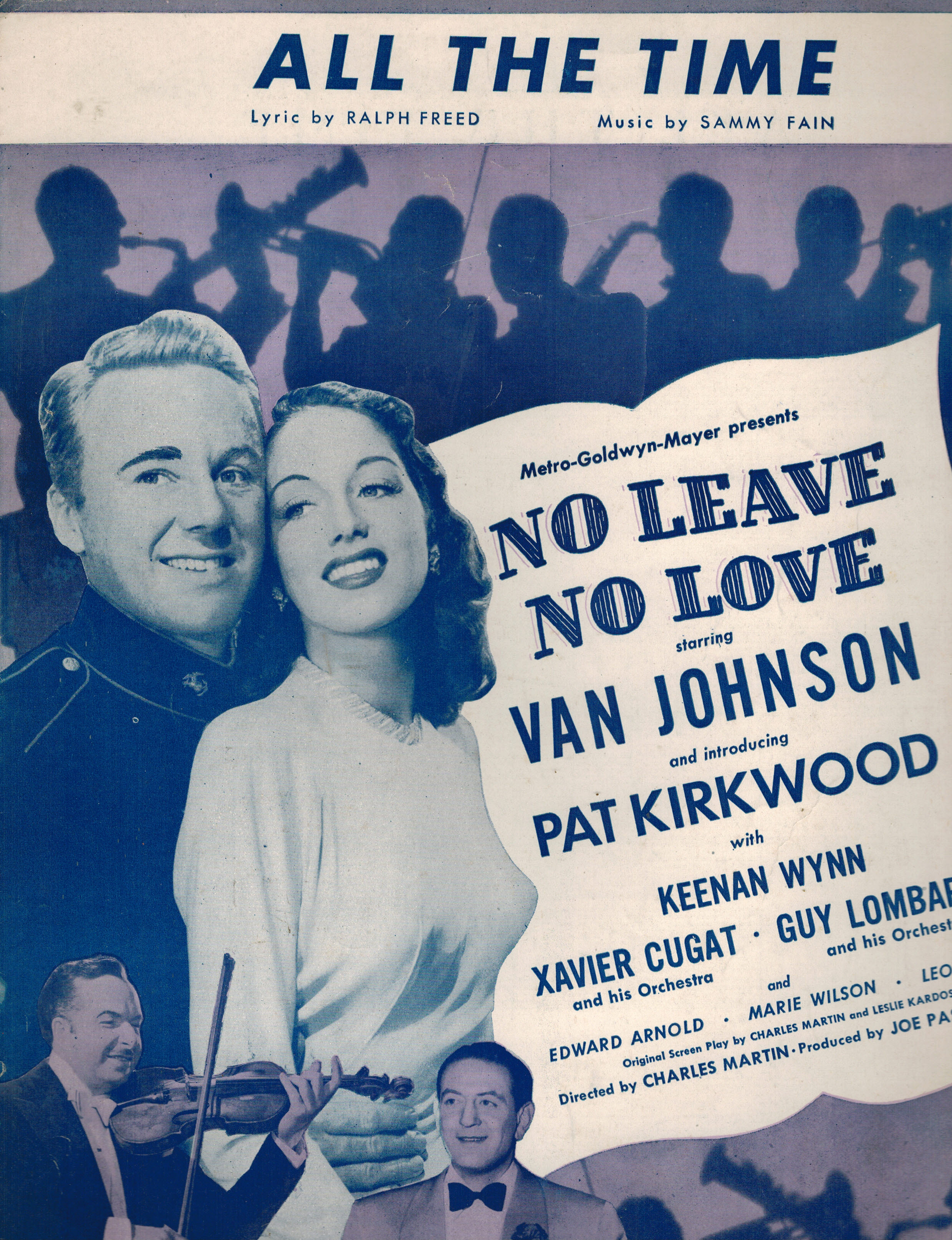 All the Time - Vintage Sheet Music from No Leave No Love - Van Johnson and Pat Kirkwood Cover