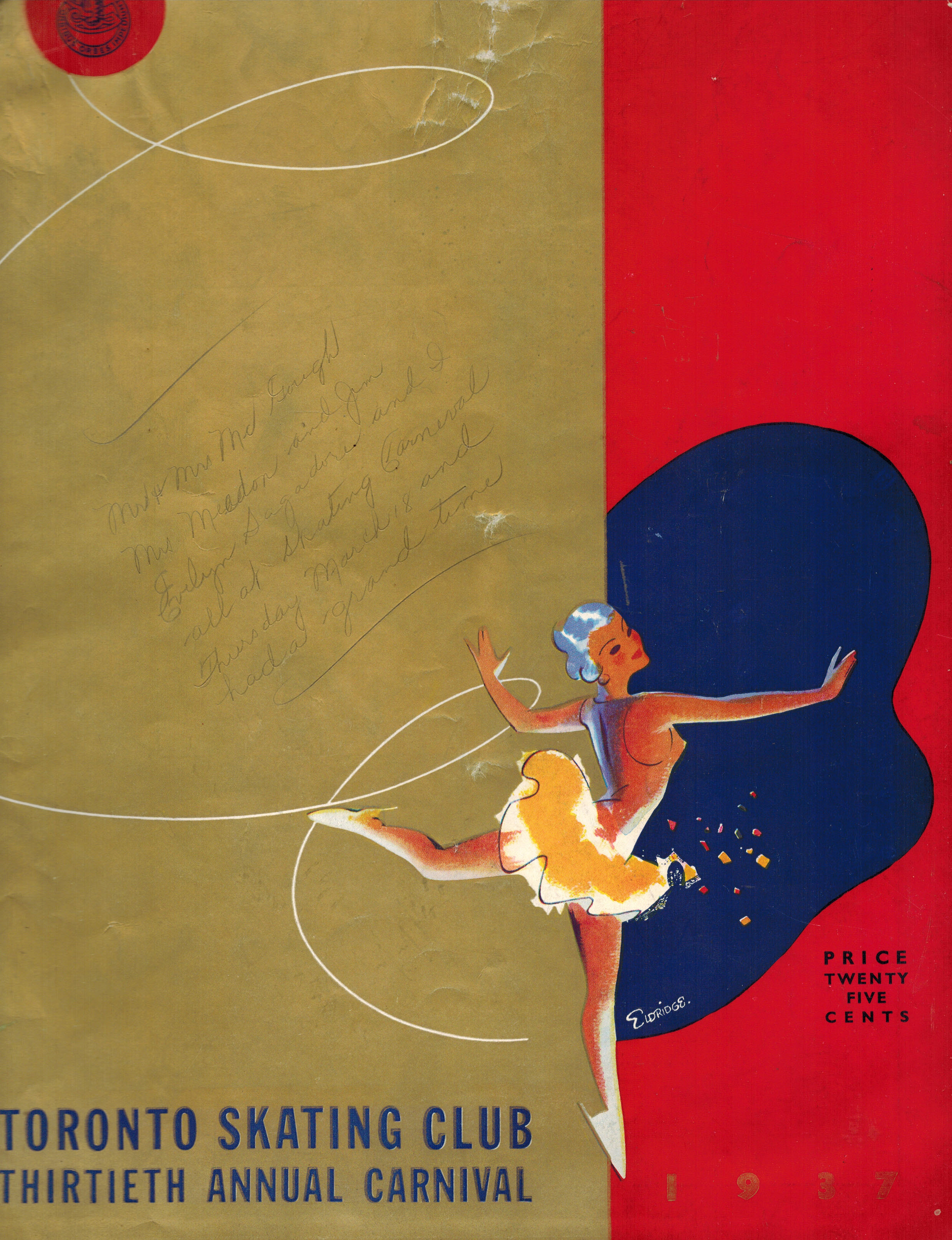 Toronto Skating Club Thirtieth Annual Carnival Souvenir Programme - Maple Leaf Gardens March 17 18 and 19, 1937