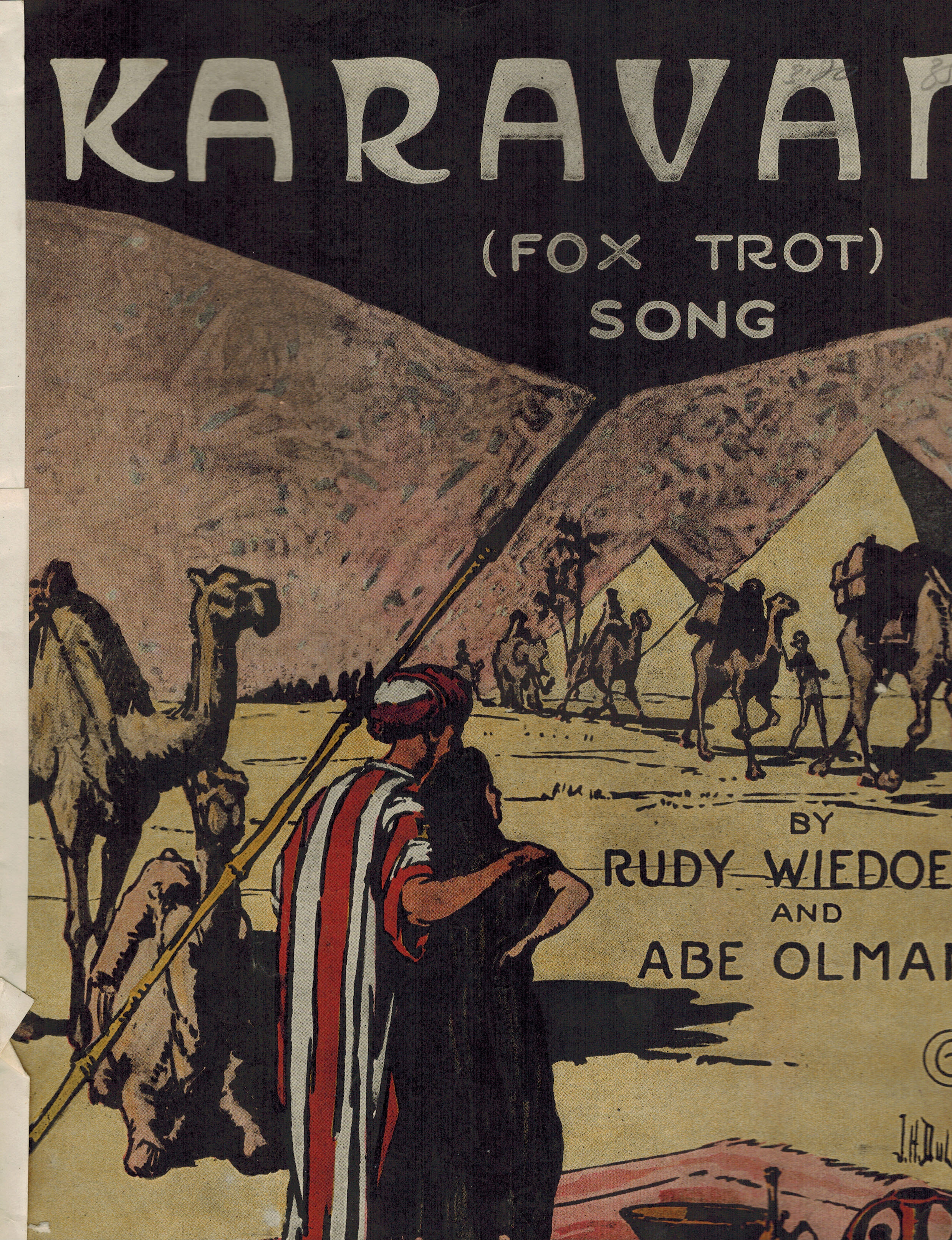 Karavan Fox Trot Song - Vintage Sheet Music