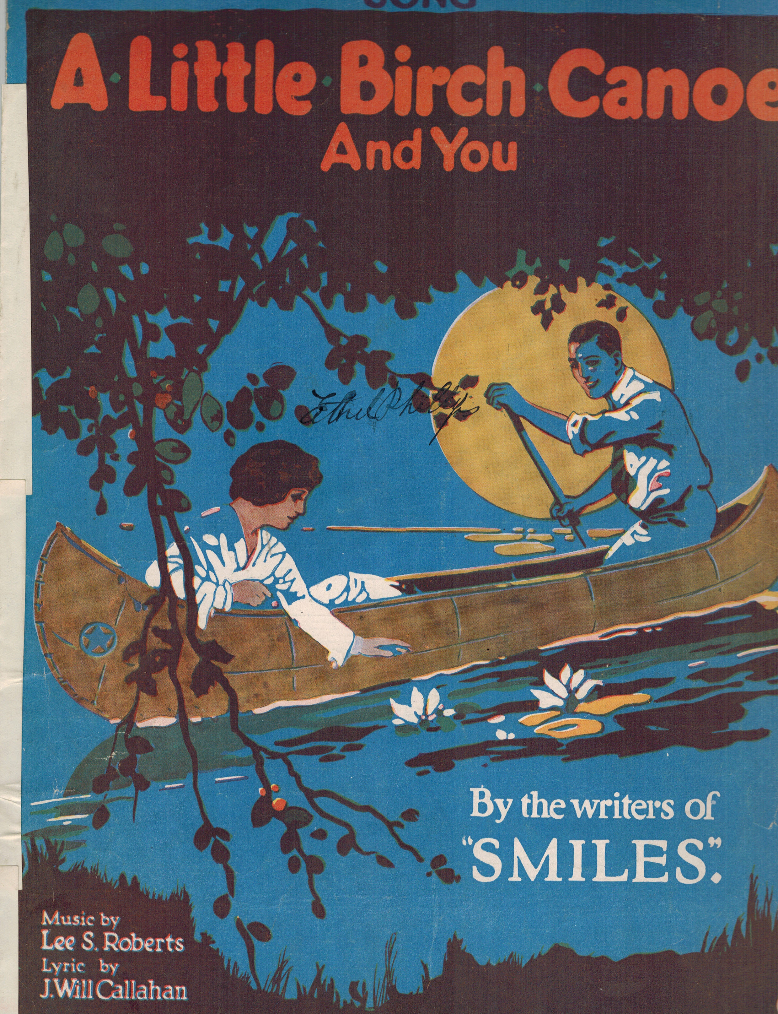 A Little Birch Canoe and You - Vintage Sheet Music