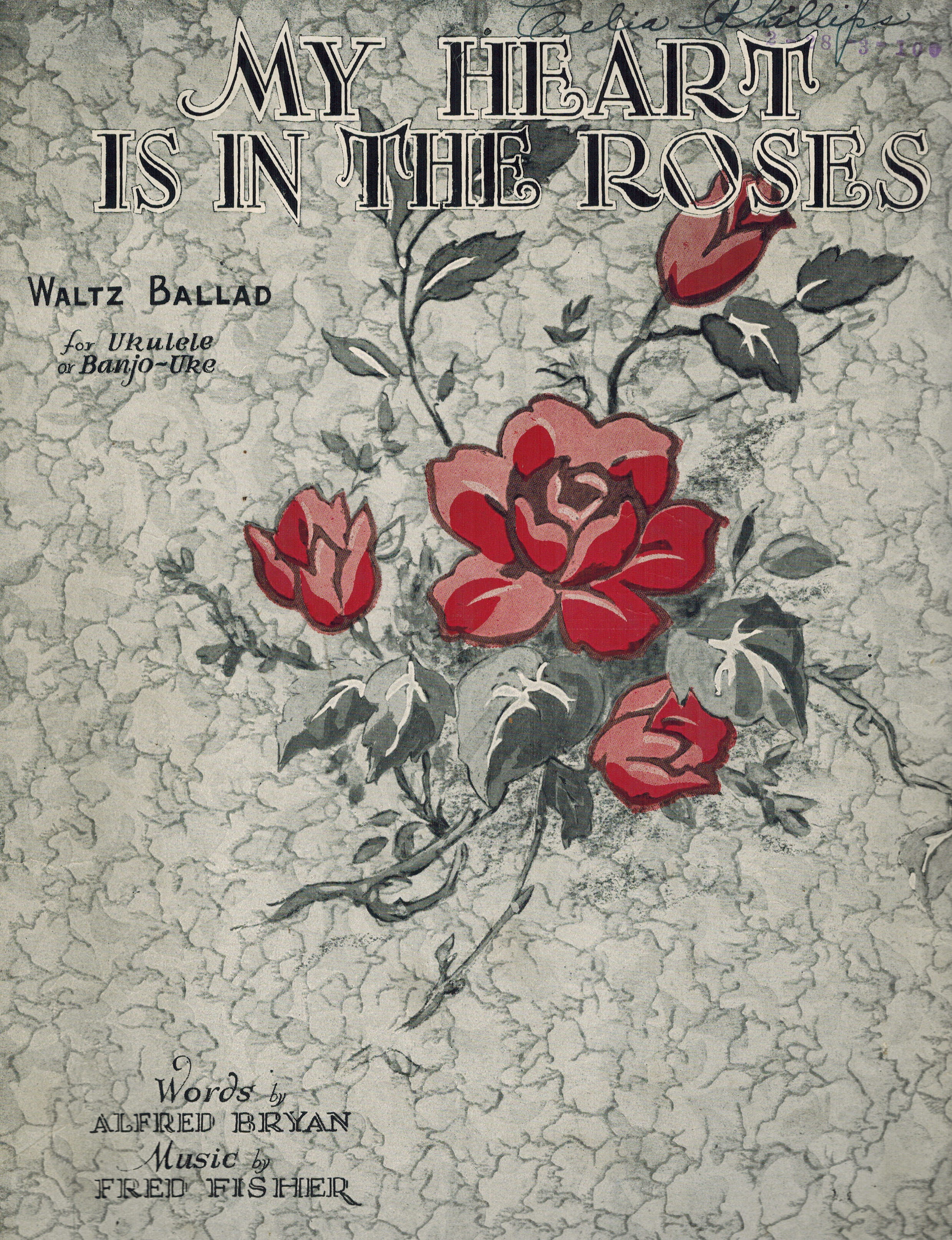 Image for My Heart is in the Roses Waltz Ballad - Vintage Sheet Music My Heart is in the Roses Waltz Ballad - Vintage Sheet Music